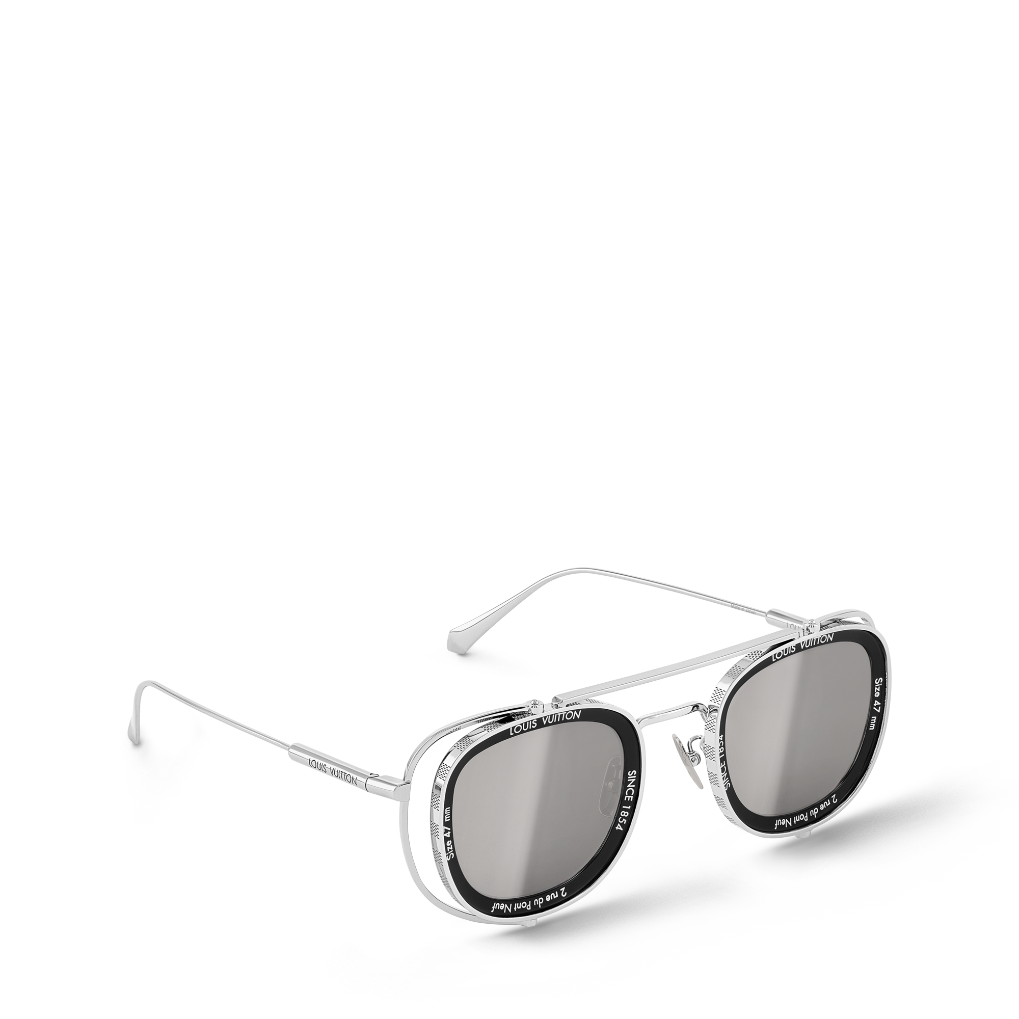 แว่นตากันแดดนักบินกรอบโลหะทรงสี่เหลี่ยมรุ่น LV Super Vision . in ผู้ชาย