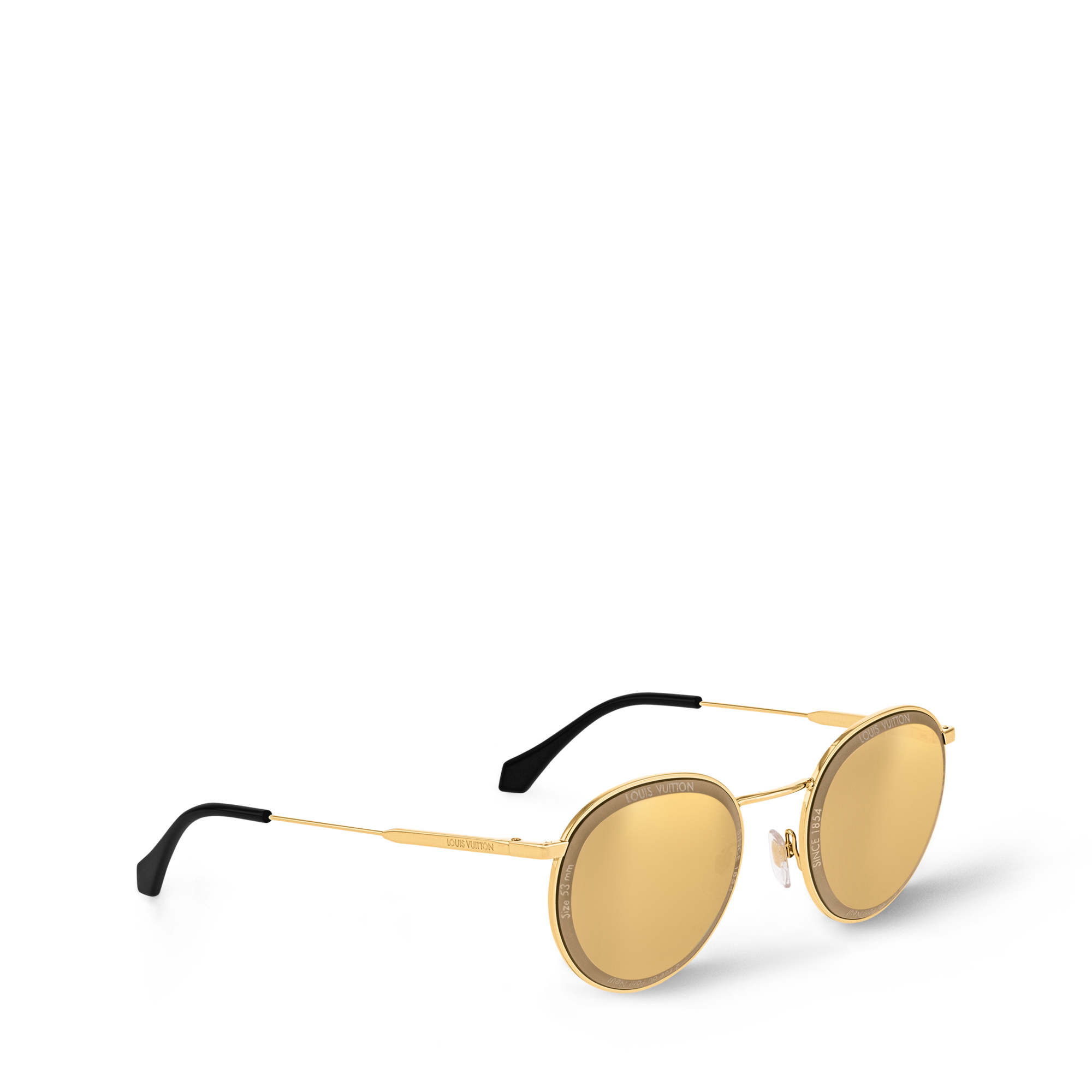 แว่นตากันแดดกรอบโลหะทรงกลมรุ่น LV Super Vision . in ผู้ชาย