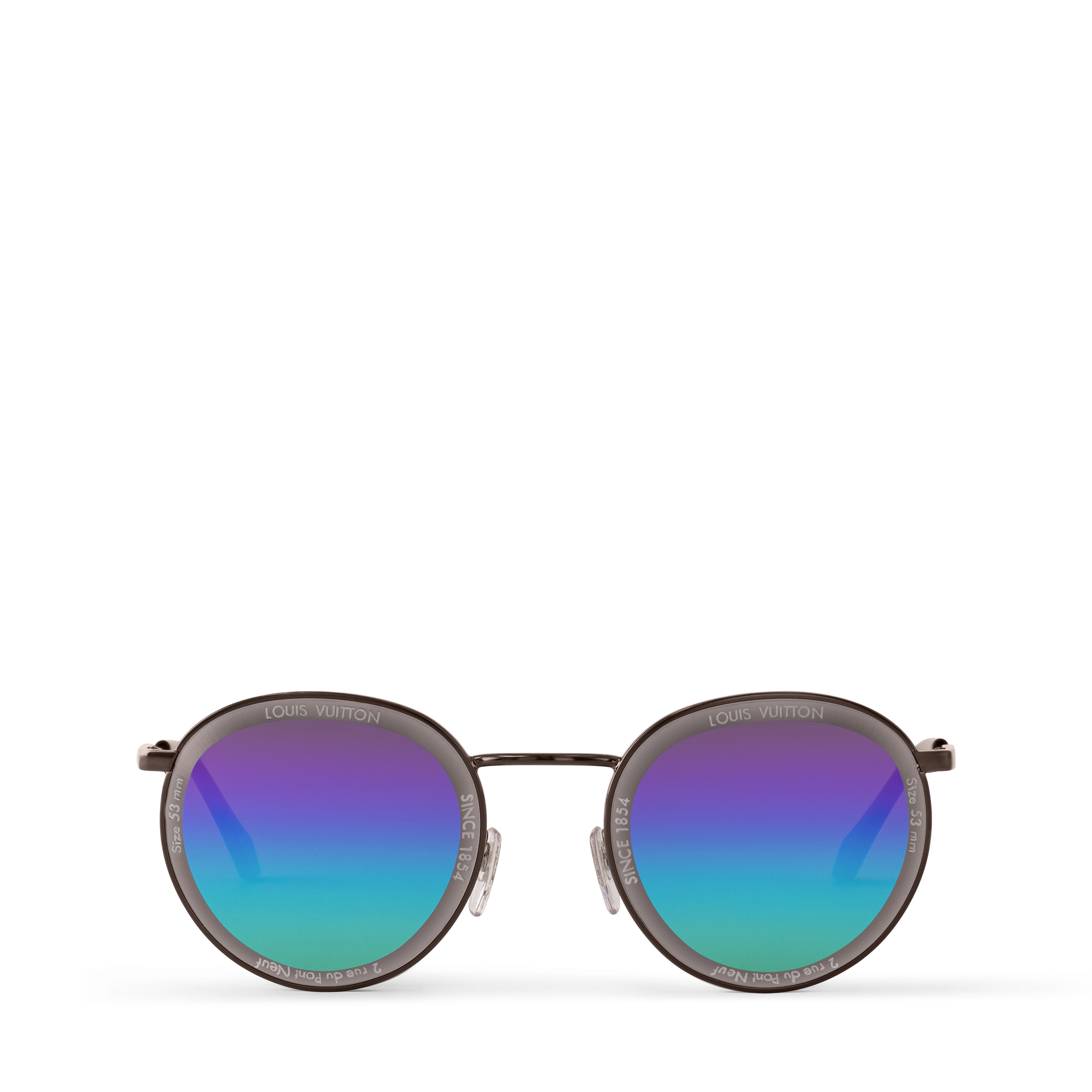แว่นตากันแดดกรอบโลหะทรงกลมรุ่น LV Super Vision . in ผู้ชาย