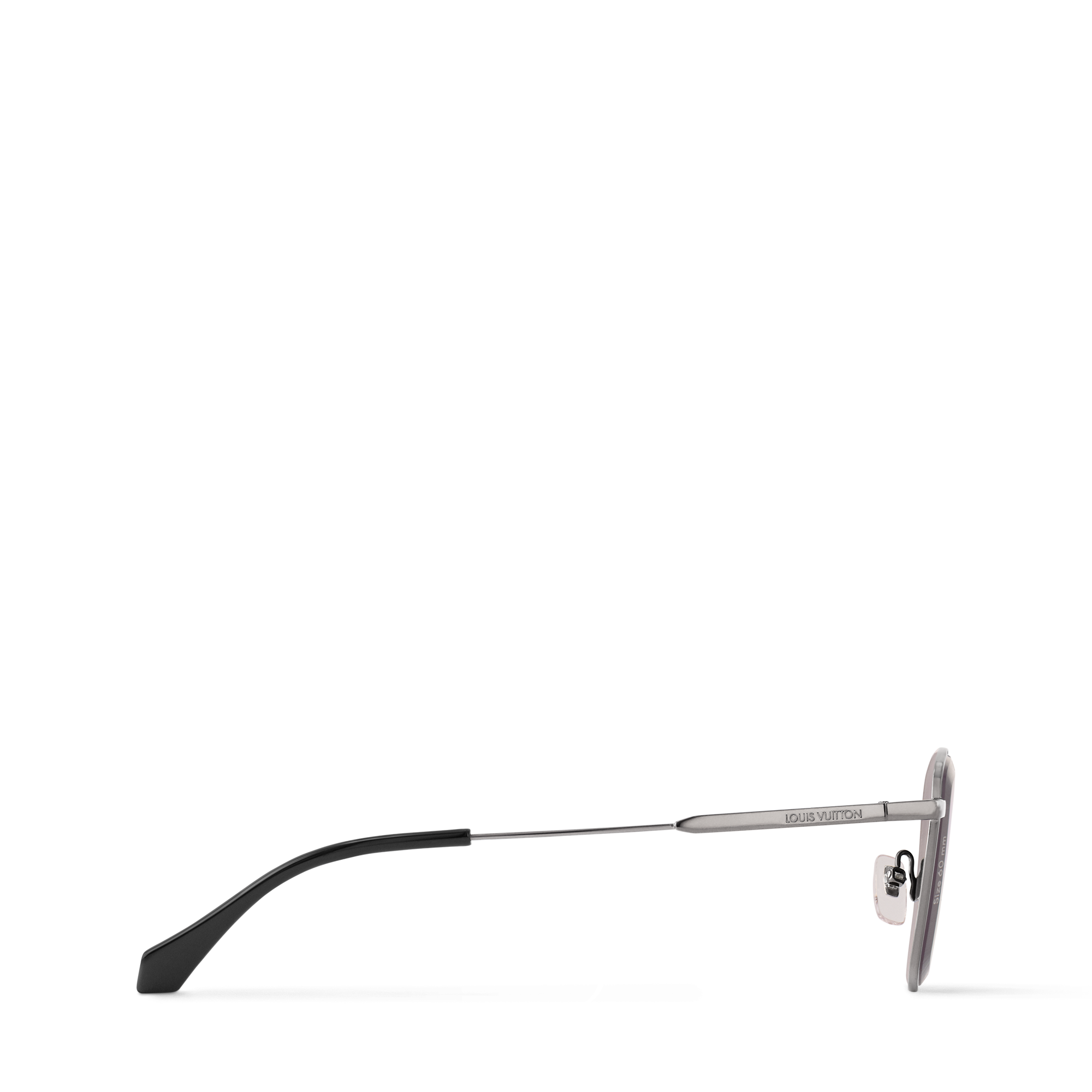 แว่นตากันแดดกรอบโลหะทรงสี่เหลี่ยมรุ่น LV Super Vision . in ผู้ชาย