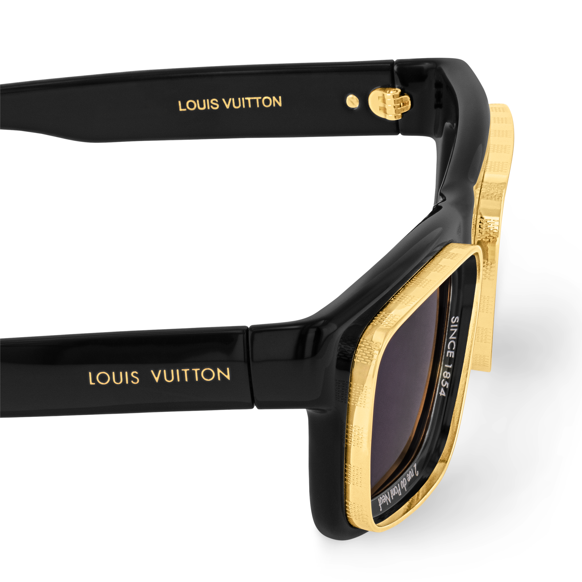 แว่นตากันแดดทรงสี่เหลี่ยมรุ่น LV Super Vision . in ผู้ชาย