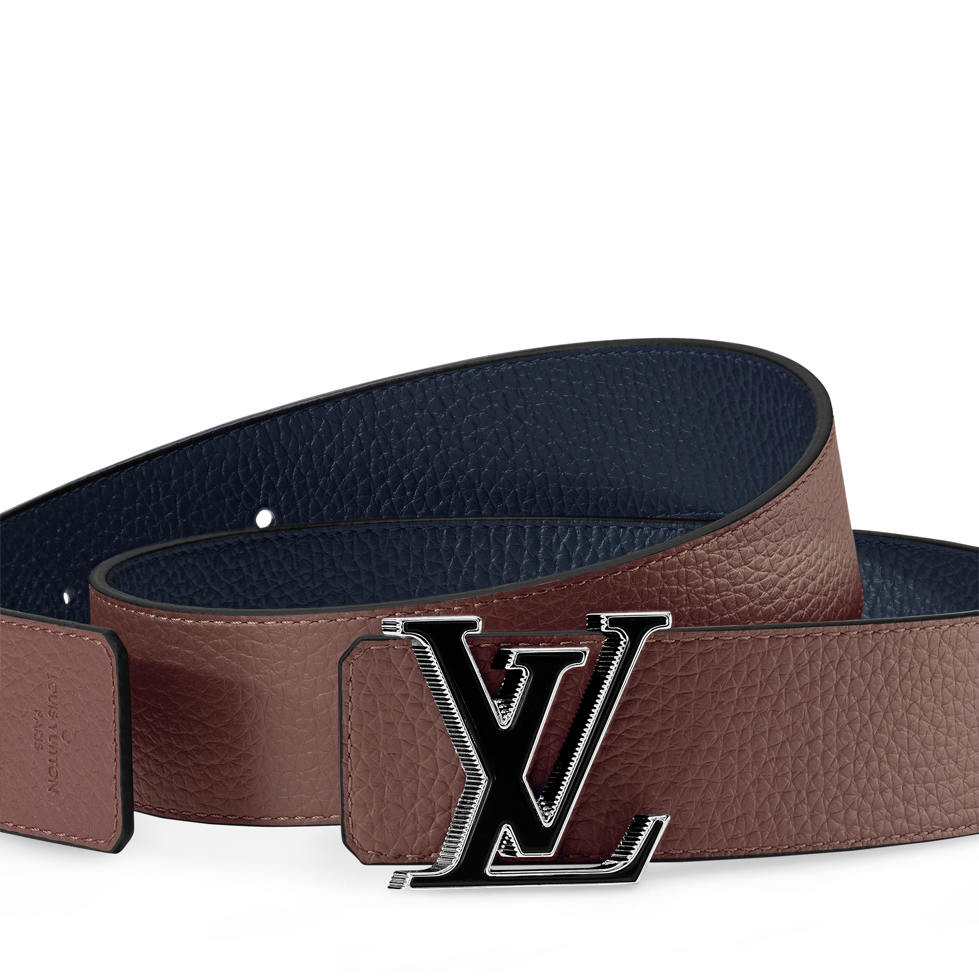 เข็มขัดรุ่น LV Tilt ขนาด 40 มม. ใส่ได้ทั้งสองด้าน หนัง Taurillon in ผู้ชาย