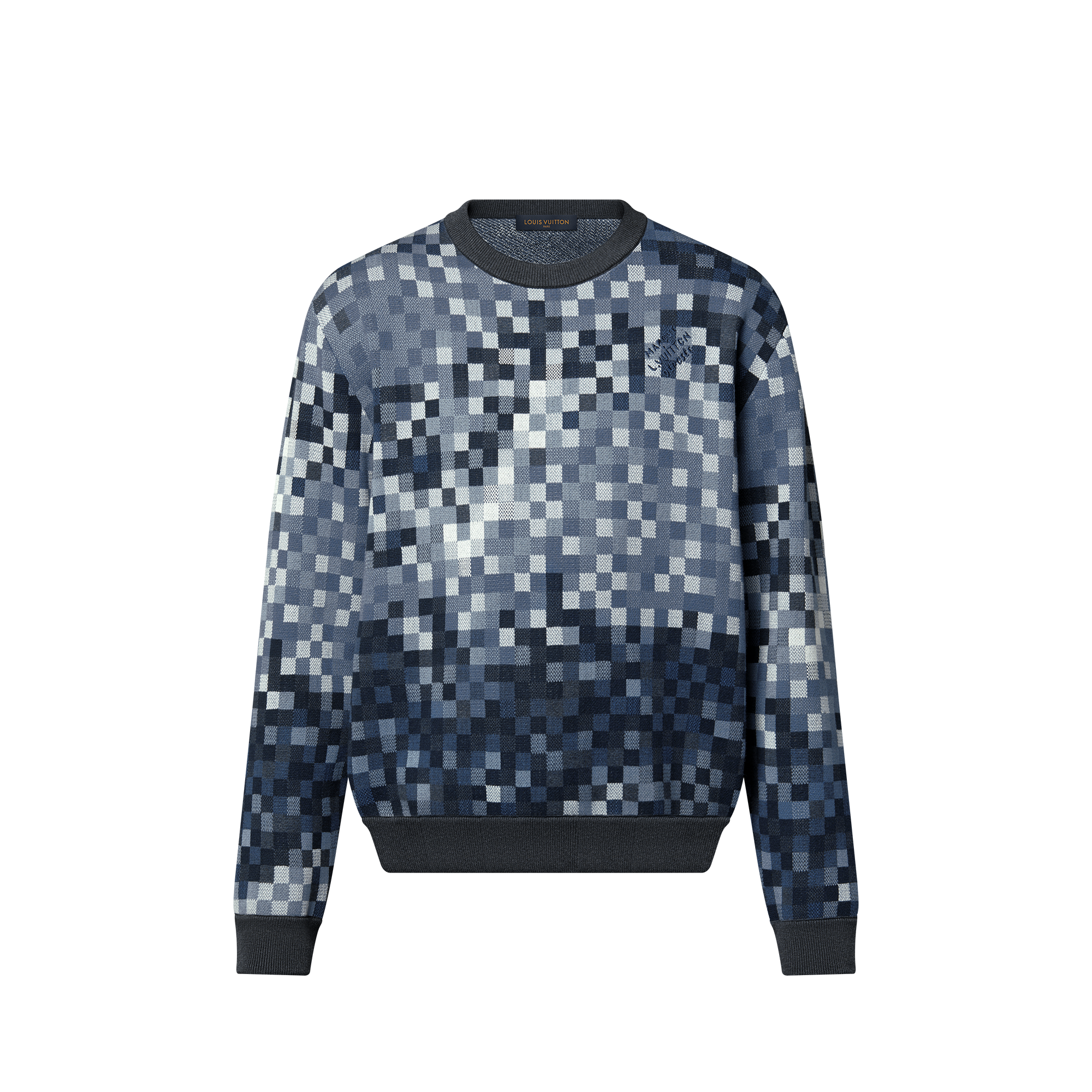 เสื้อพูลโอเวอร์ลาย LV Vers Damoflage เทคนิคแจ็คการ์ด  in ผู้ชาย