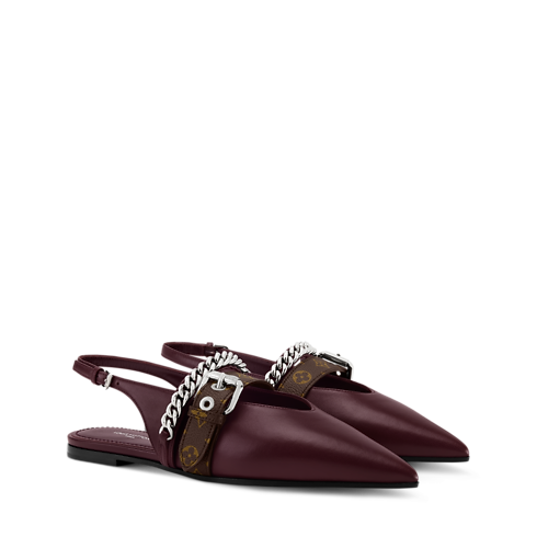 รองเท้าบัลเลต์ส้นแบนมีสายรัดด้านหลังรุ่น LV Vibe in ผู้หญิง's รองเท้า รองเท้าโลฟเฟอร์หนัง และ รองเท้าบัลเลต์สำหรับผู้หญิง collections by Louis Vuitton (การย่อ/ขยายผลิตภัณฑ์)