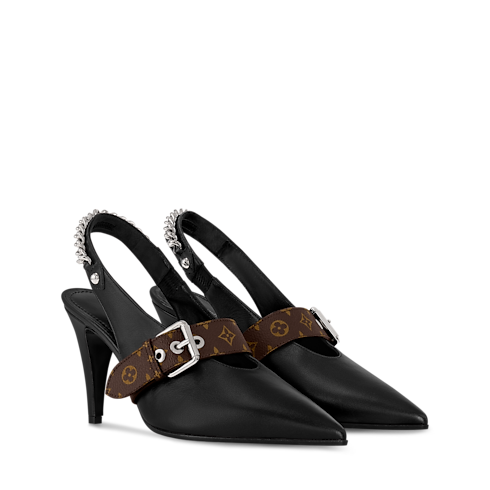 รองเท้าส้นสูงมีสายรัดด้านหลังรุ่น LV Vibe in ผู้หญิง's รองเท้า รองเท้าส้นสูงแฟชั่นสำหรับผู้หญิง collections by Louis Vuitton (การย่อ/ขยายผลิตภัณฑ์)