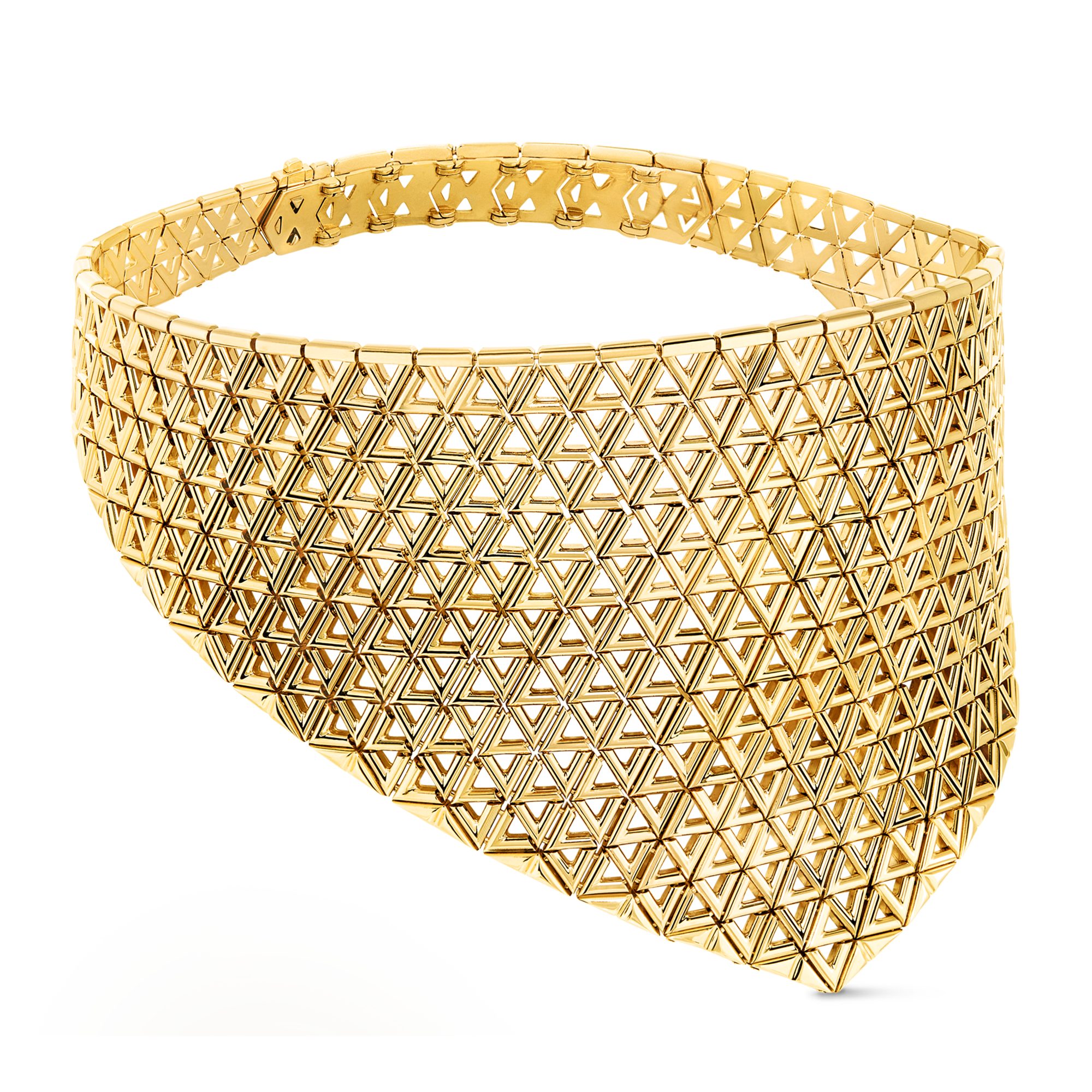 สร้อยคอ LV Volt Mesh, เยลโลว์โกลด์  in จิวเวลรี่