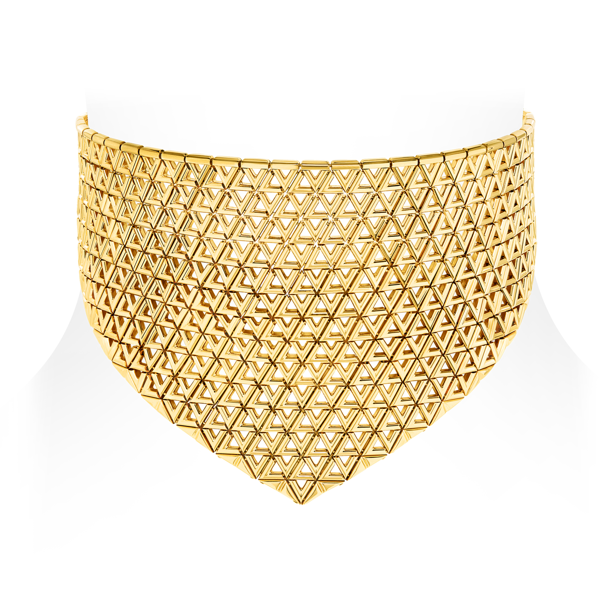 สร้อยคอ LV Volt Mesh, เยลโลว์โกลด์  in จิวเวลรี่