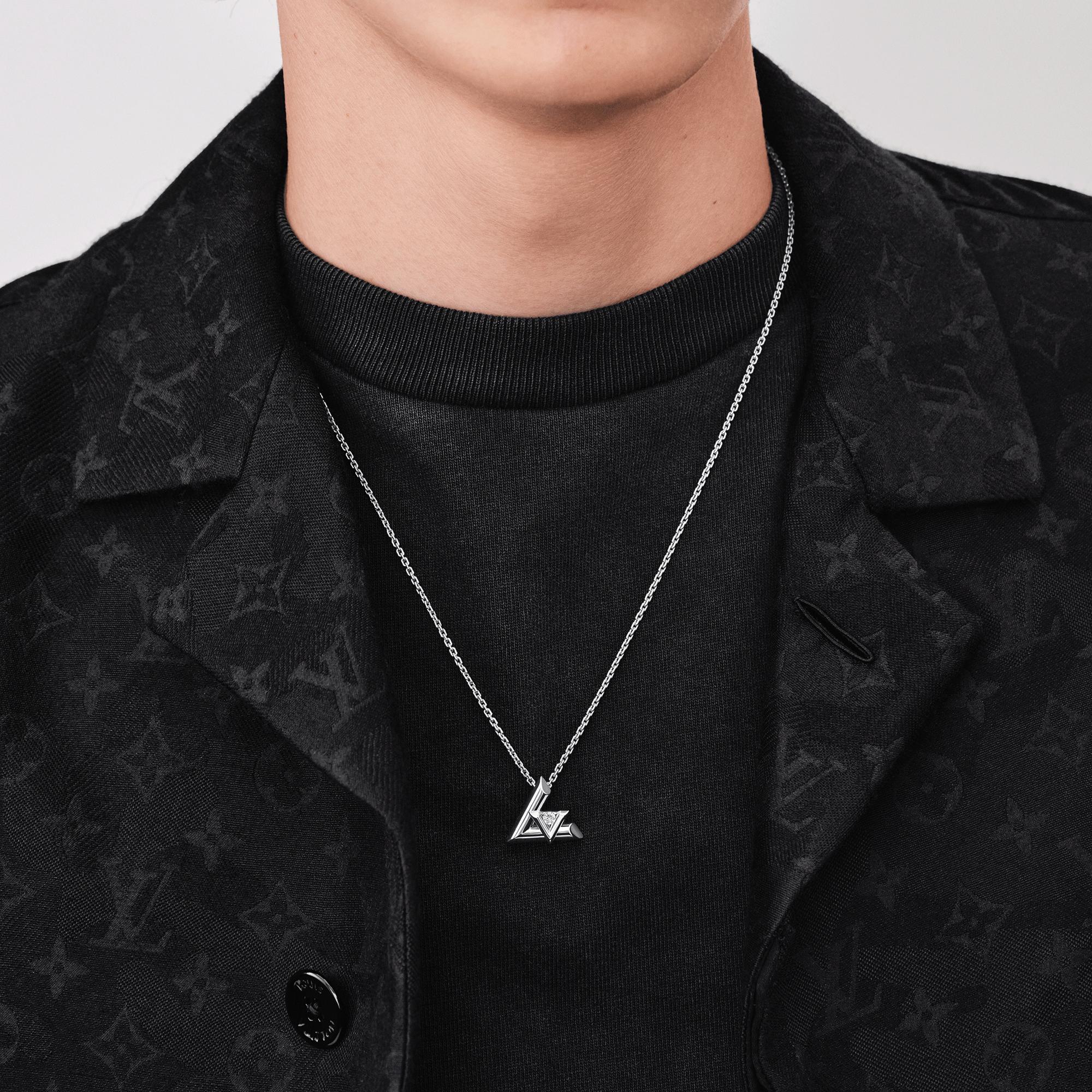 จี้ประดับสร้อยคอชิ้นใหญ่ LV Volt, ไวท์โกลด์และเพชร  in จิวเวลรี่