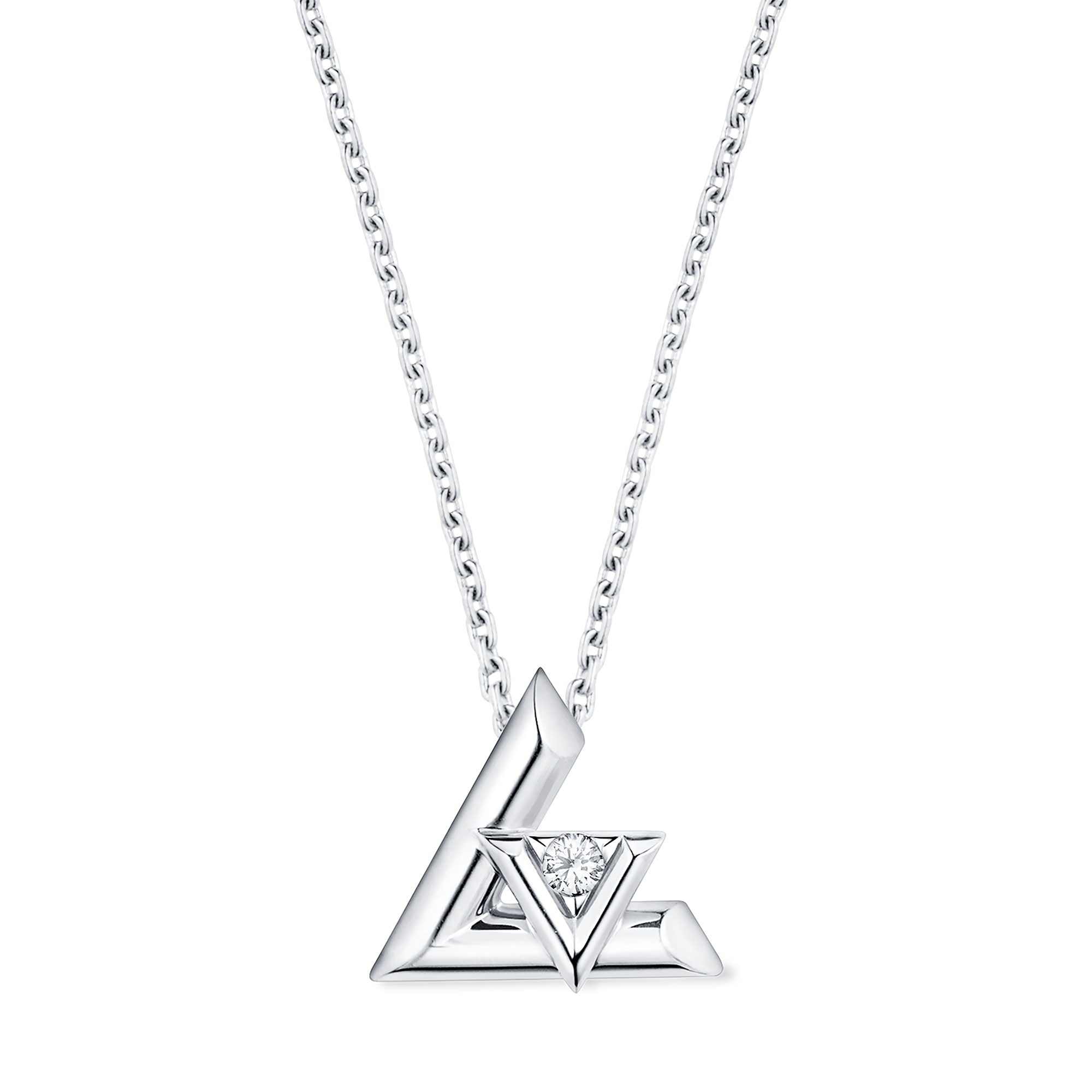 จี้ประดับสร้อยคอชิ้นใหญ่ LV Volt, ไวท์โกลด์และเพชร  in จิวเวลรี่