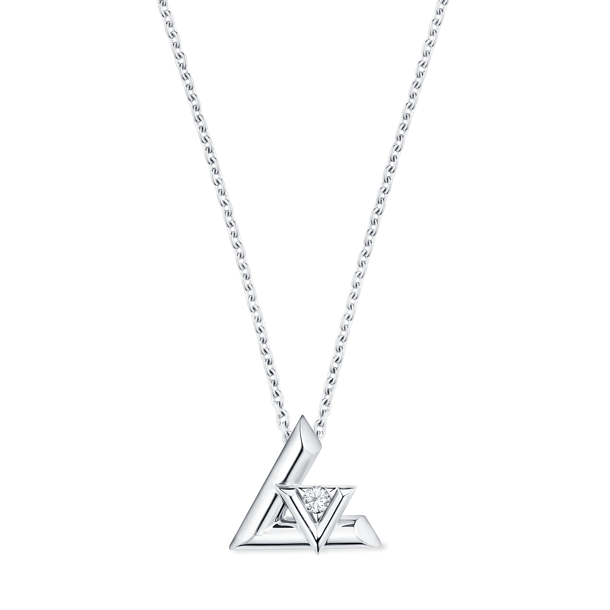 จี้ประดับสร้อยคอชิ้นเล็ก LV Volt, ไวท์โกลด์และเพชร  in จิวเวลรี่