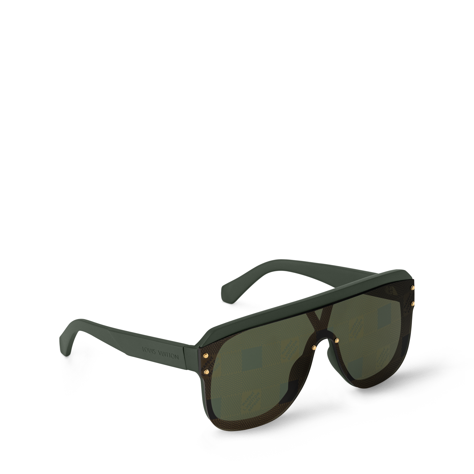 แว่นตากันแดดทรงหน้ากากกรอบกลมรุ่น LV Waimea . in ผู้ชาย