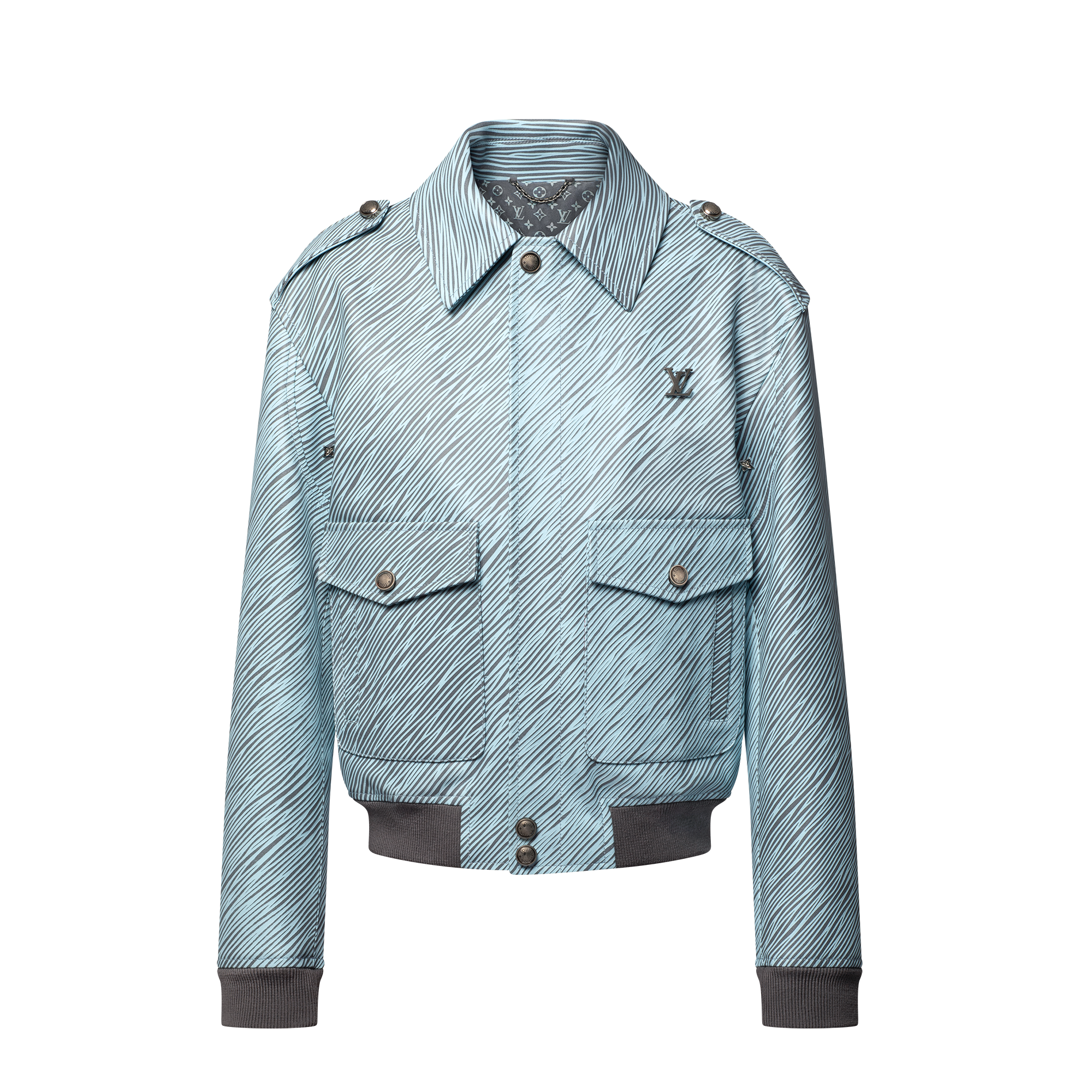 LV X Park Seo-Bo - เสื้อแจ็คเก็ตหนังทรงนักบินลาย Epi  in ผู้ชาย