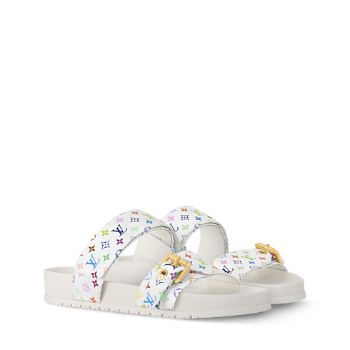 LV x TM - รองเท้าสวมเปิดส้นแบนรุ่น Bom Dia Comfort in ผู้หญิง's รองเท้า รองเท้าสวมเปิดส้นสำหรับผู้หญิง collections by Louis Vuitton (การย่อ/ขยายผลิตภัณฑ์)