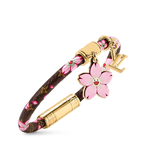 LV x TM - กำไลข้อมือ Cherry Blossom หนังประเภทอื่น in ผู้หญิง's แฟชั่นจิวเวลรี่ สร้อยข้อมือและกำไลข้อมือสำหรับผู้หญิง collections by Louis Vuitton (การย่อ/ขยายผลิตภัณฑ์)