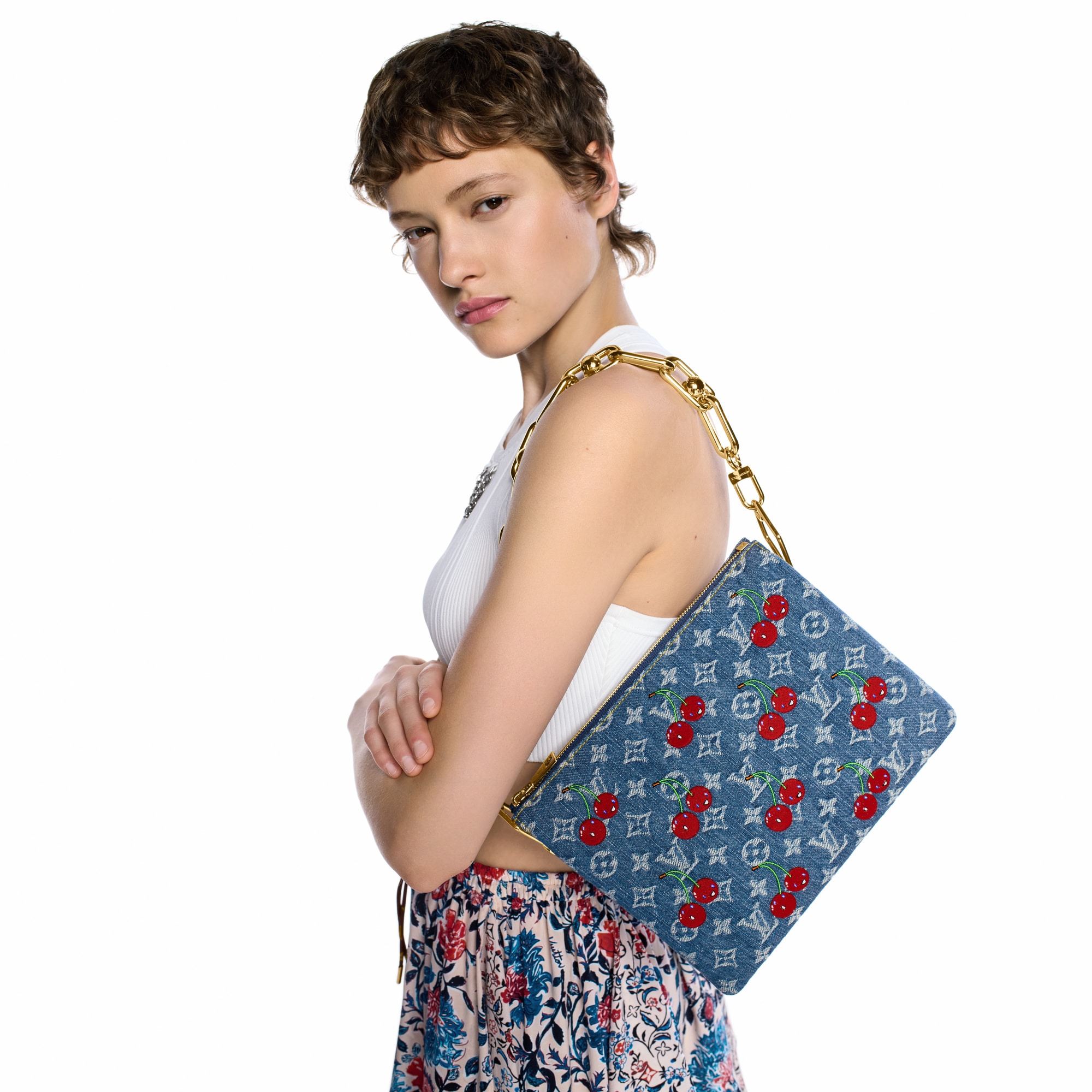 LV x TM - กระเป๋ารุ่น Coussin PM Monogram เดนิม in กระเป๋าและผลิตภัณฑ์เครื่องหนังขนาดเล็ก