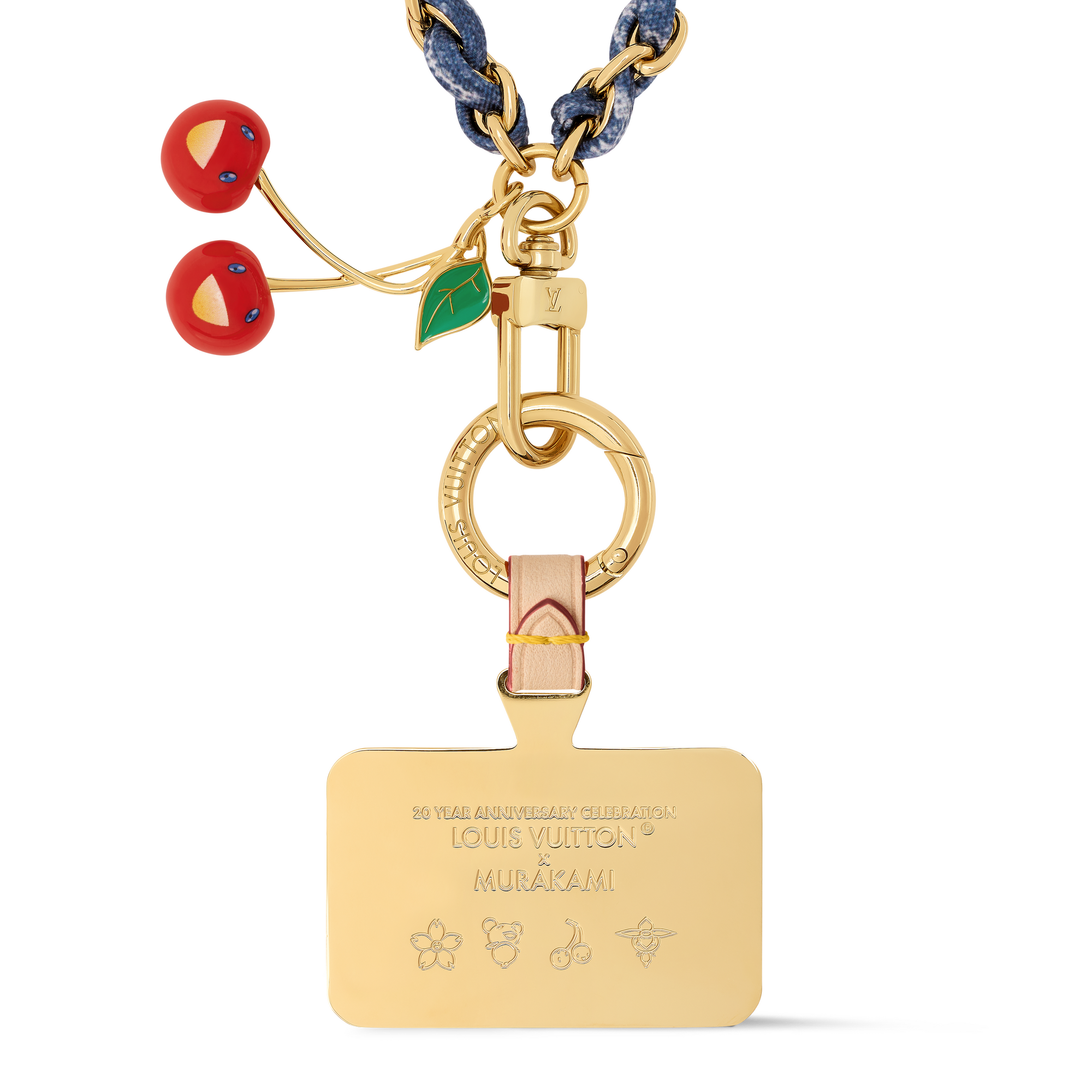 LV x TM - สายคล้องโทรศัพท์รุ่น Denim Cerise . in ผู้หญิง