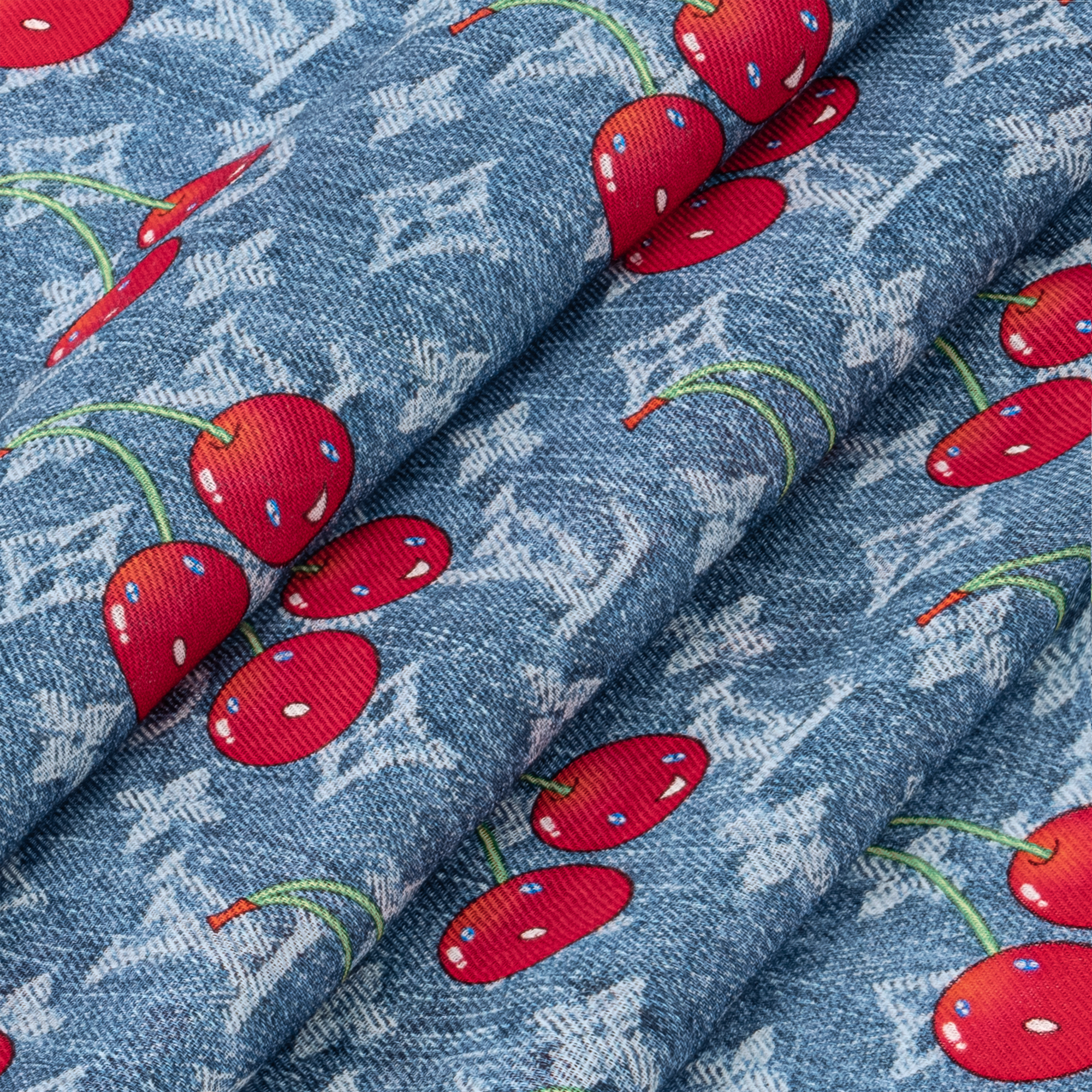 LV x TM - ผ้าคลุมไหล่รุ่น Denim Cerise . in ผู้หญิง