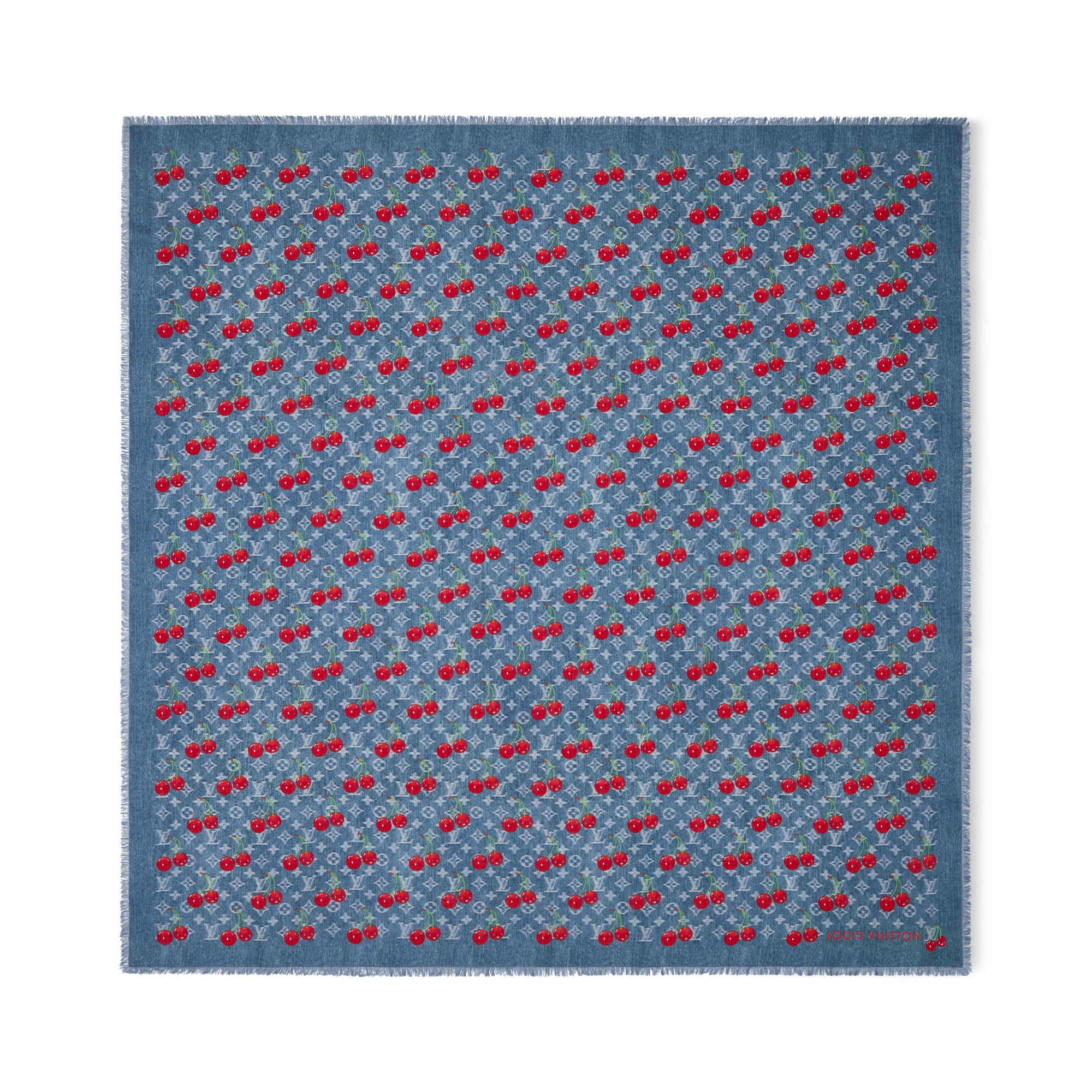 LV x TM - ผ้าคลุมไหล่รุ่น Denim Cerise . in ผู้หญิง