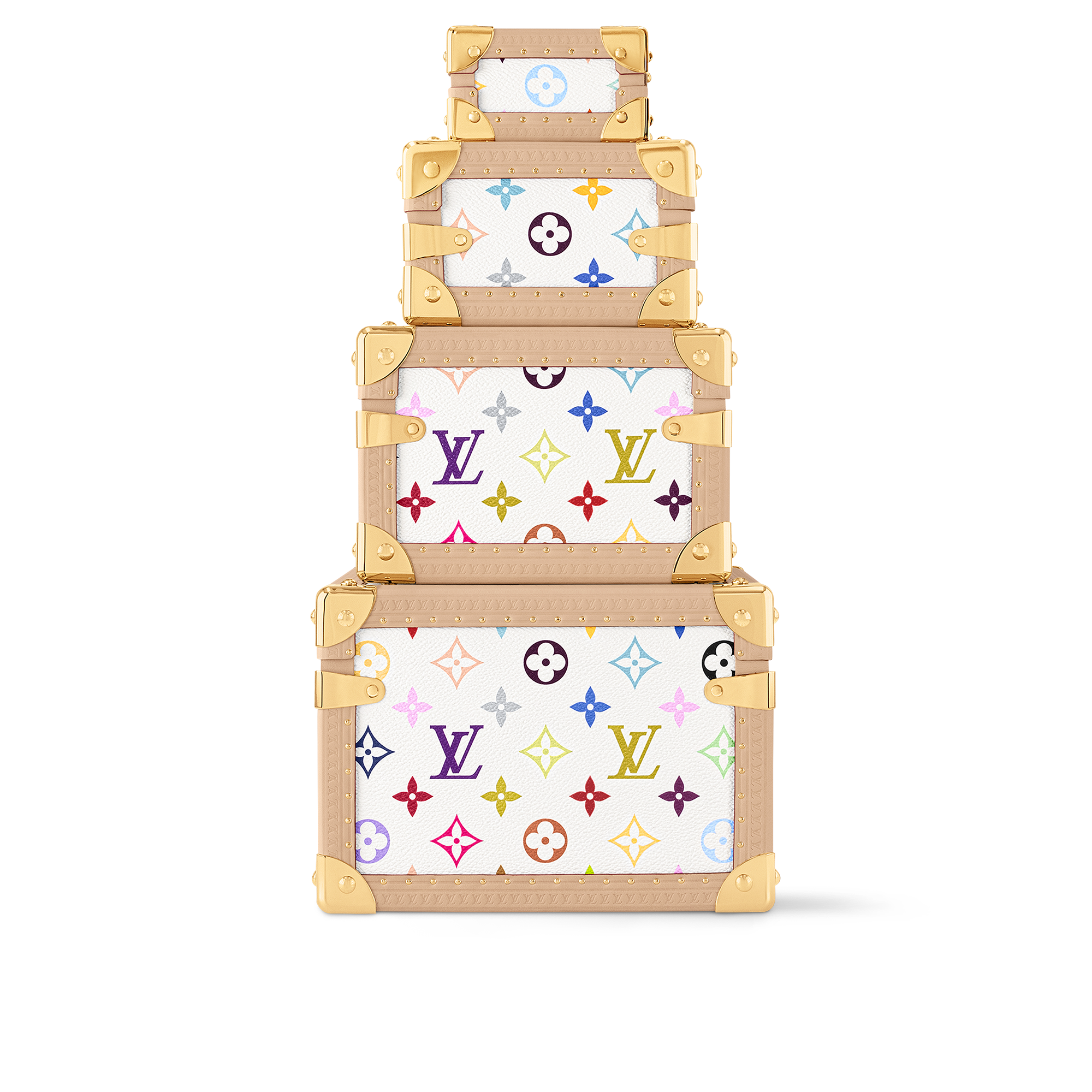 LV x TM - ทรังก์รุ่น Malle Pyramide Monogram แคนวาสประเภทอื่น in ทรังก์ การเดินทาง และ บ้าน