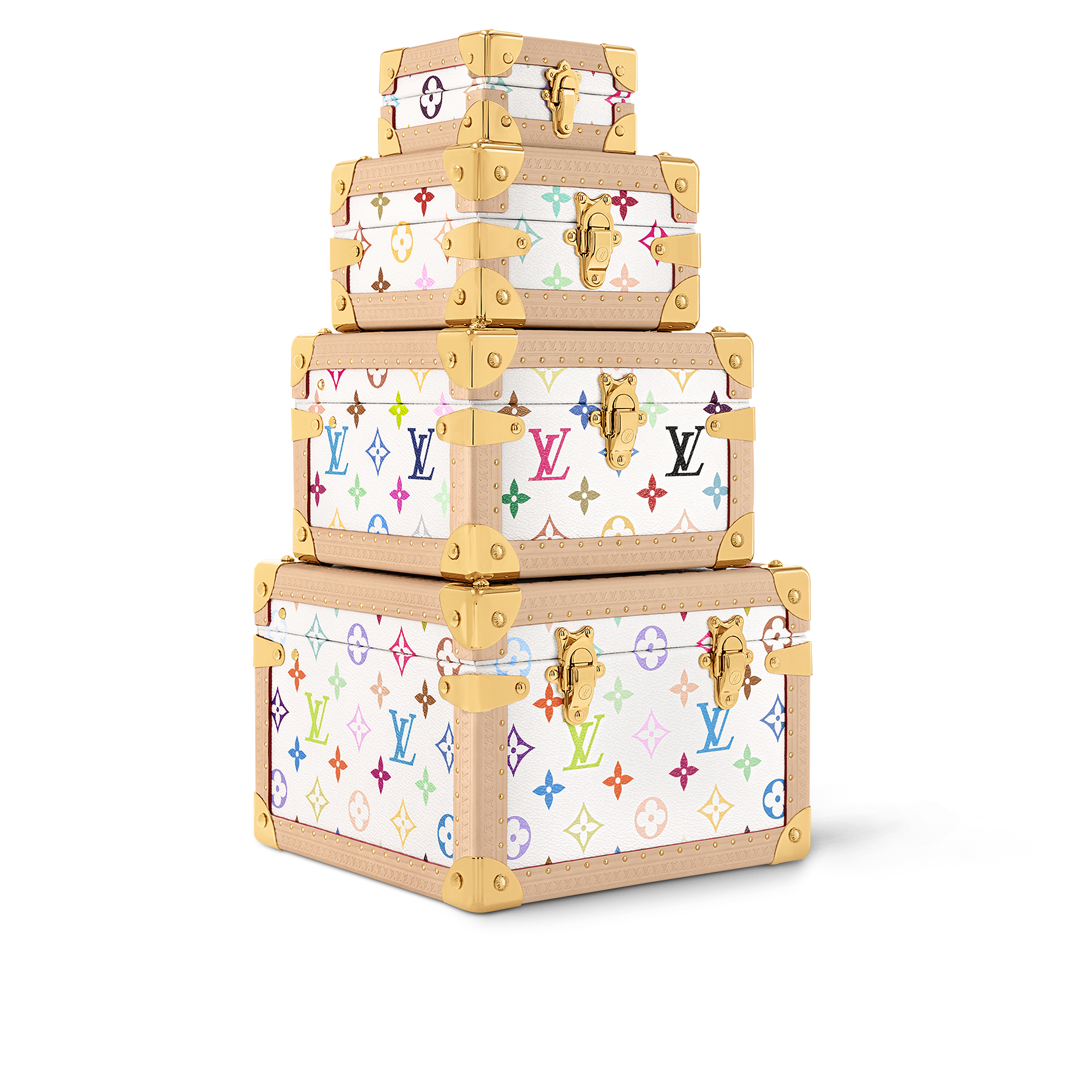 LV x TM - ทรังก์รุ่น Malle Pyramide Monogram แคนวาสประเภทอื่น in ทรังก์ การเดินทาง และ บ้าน