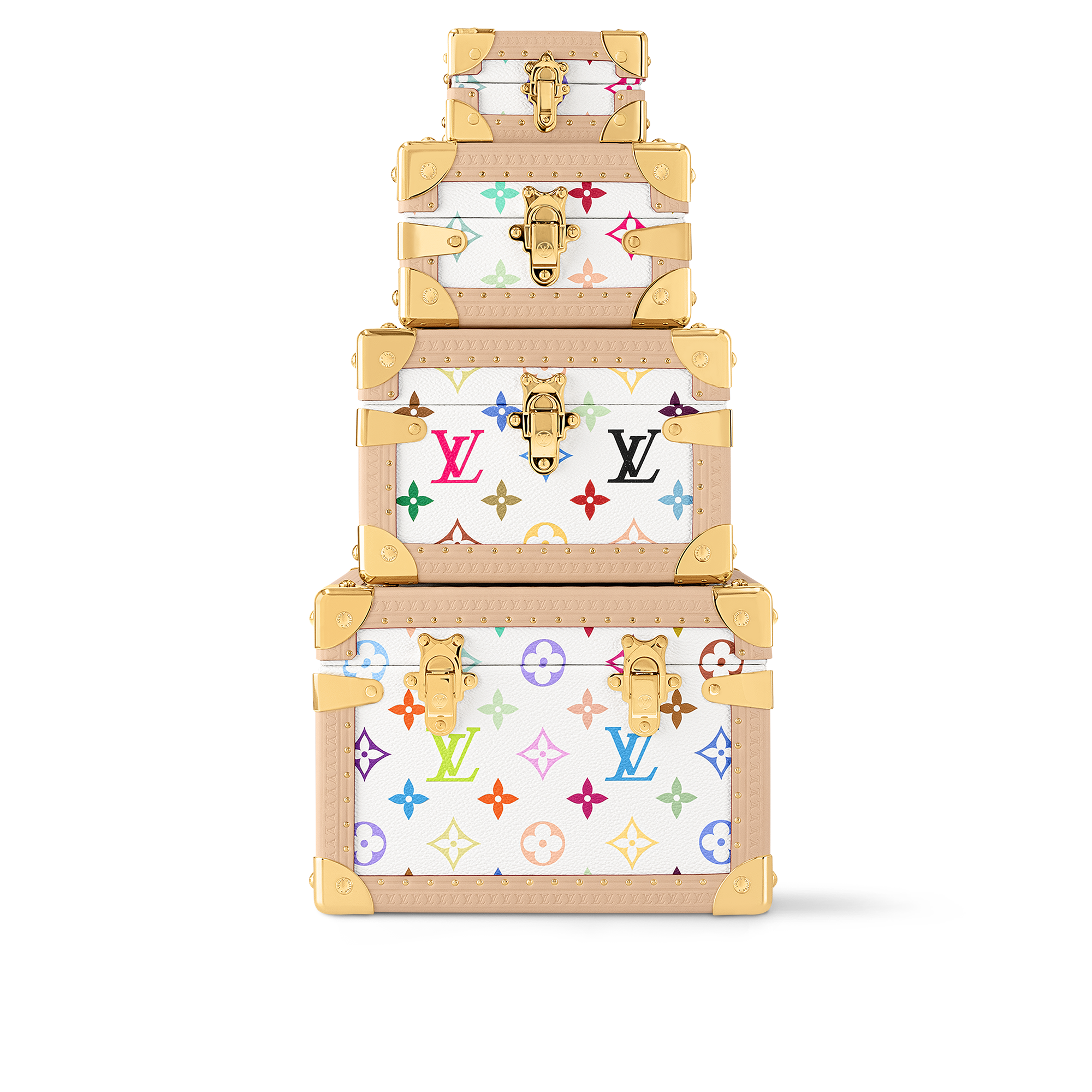 LV x TM - ทรังก์รุ่น Malle Pyramide Monogram แคนวาสประเภทอื่น in ทรังก์ การเดินทาง และ บ้าน