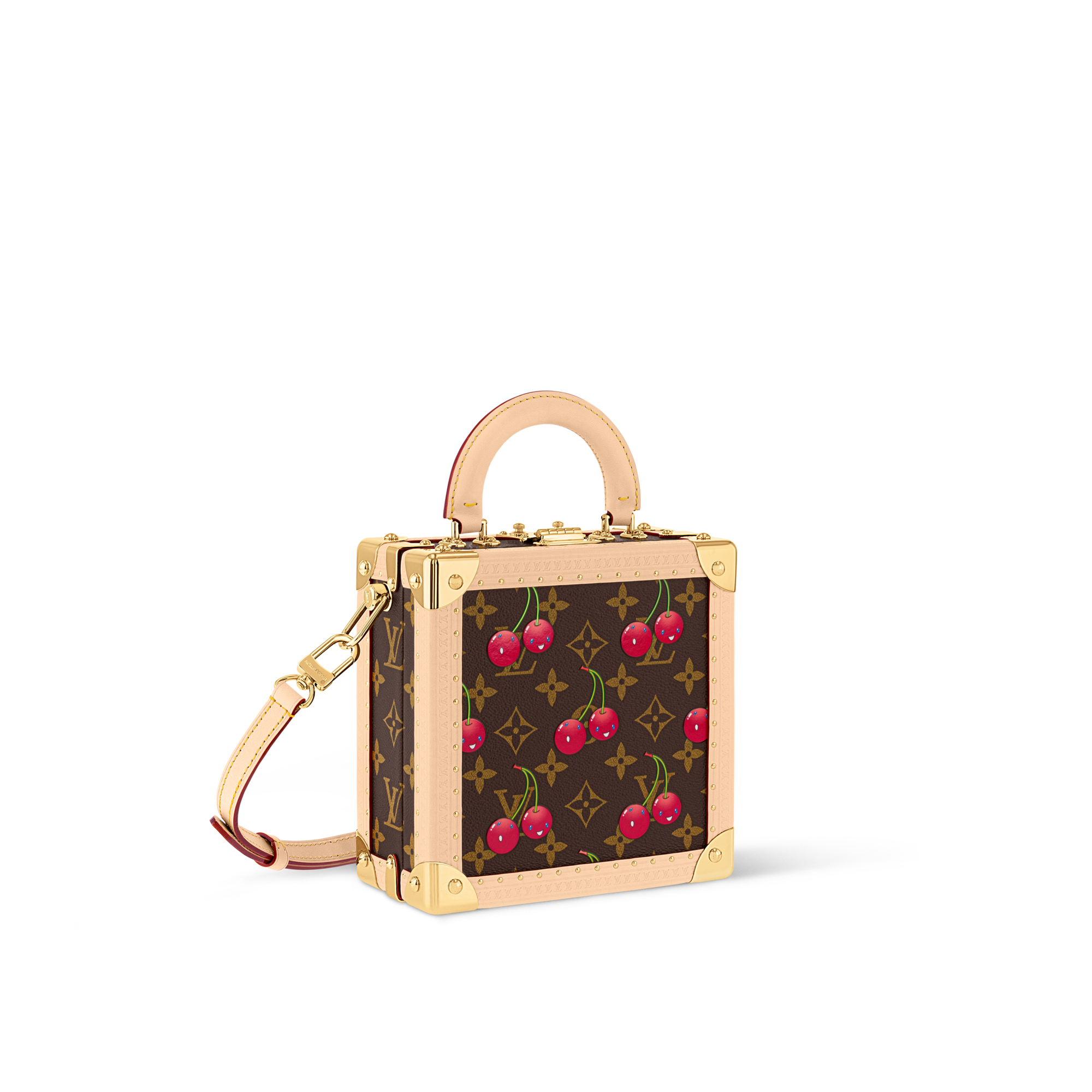 LV x TM - ทรังก์รุ่น Mini Square Trunk Cherry Monogram แคนวาสประเภทอื่น in ทรังก์ การเดินทาง และ บ้าน