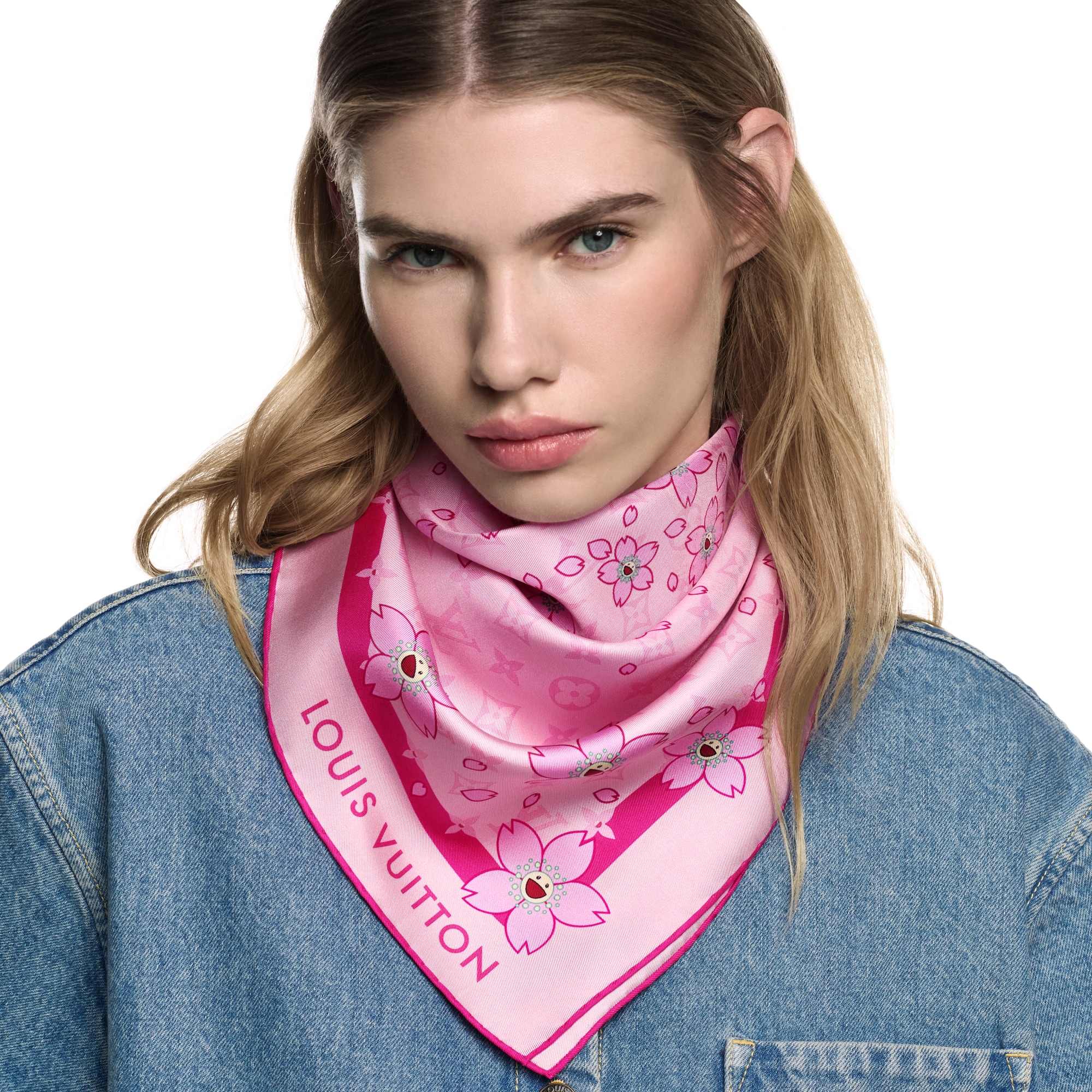 LV x TM - ผ้า Square รุ่น Monogram Cherry Blossom 70 . in ผู้หญิง