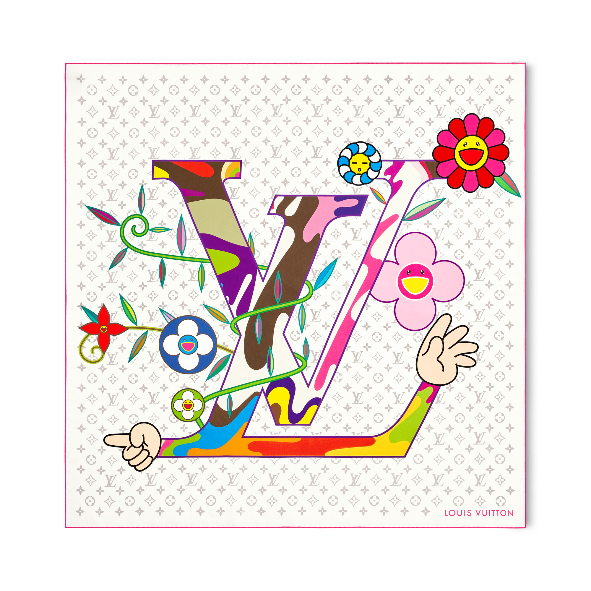 LV x TM - ผ้า Square รุ่น Monogram Superflat 90 . in ผู้หญิง