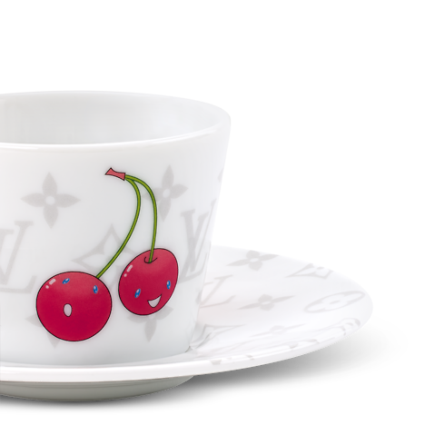 LV x TM - เซ็ตแก้วกาแฟและจานรอง 2 ชุด Monogram Cerises in ทรังก์ การเดินทาง และ บ้าน's บ้านและศิลปะการไดนิ่ง ที่สุดแห่งศิลปะการไดนิ่ง collections by Louis Vuitton (การย่อ/ขยายผลิตภัณฑ์)