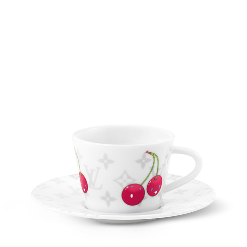 LV x TM - เซ็ตแก้วกาแฟและจานรอง 2 ชุด Monogram Cerises in ทรังก์ การเดินทาง และ บ้าน's บ้านและศิลปะการไดนิ่ง ที่สุดแห่งศิลปะการไดนิ่ง collections by Louis Vuitton (การย่อ/ขยายผลิตภัณฑ์)