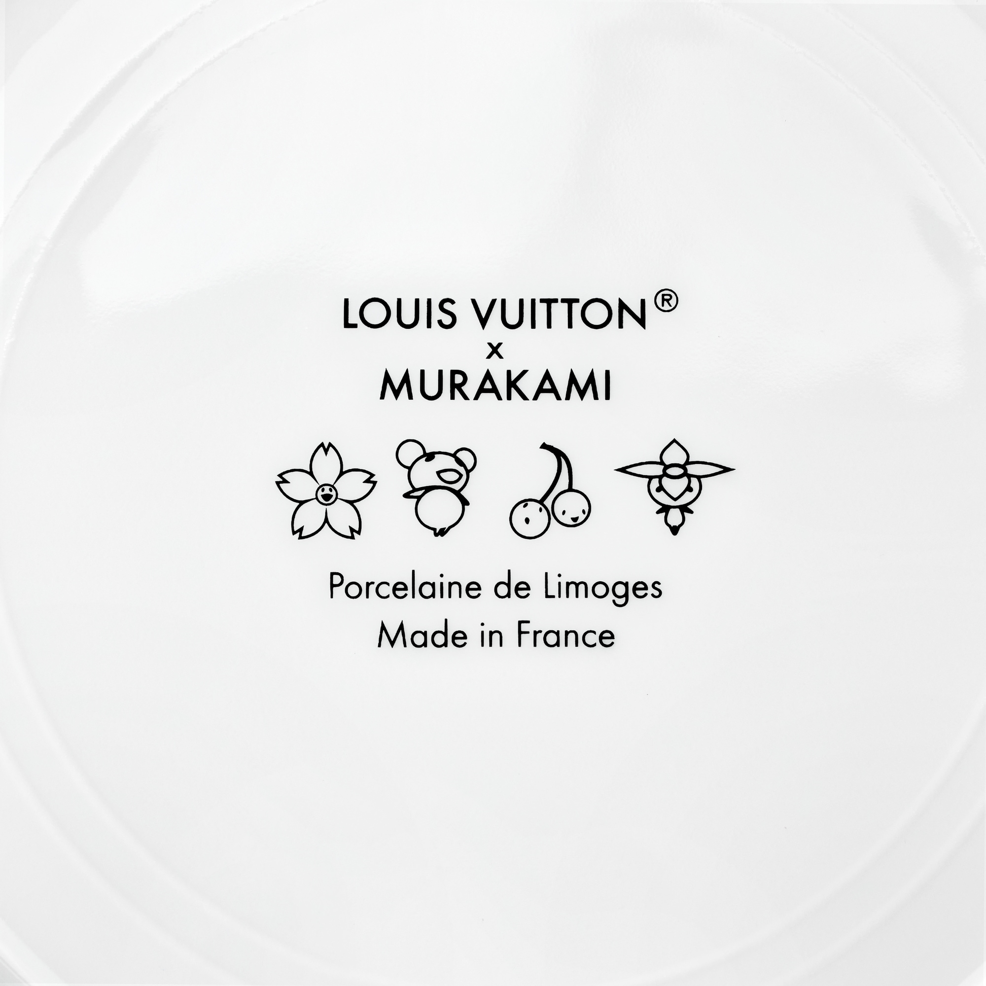 LV x TM - เซ็ตจานขนม 2 ชุด Monogram Cerises in ทรังก์ การเดินทาง และ บ้าน