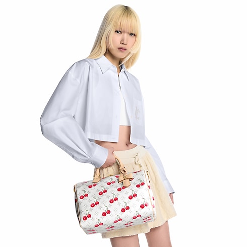 LV x TM - กระเป๋ารุ่น Speedy Soft Bandoulière 30 Monogram แคนวาสประเภทอื่น in กระเป๋าและผลิตภัณฑ์เครื่องหนังขนาดเล็ก's สำหรับผู้หญิง ไอคอนิก collections by Louis Vuitton (การย่อ/ขยายผลิตภัณฑ์)