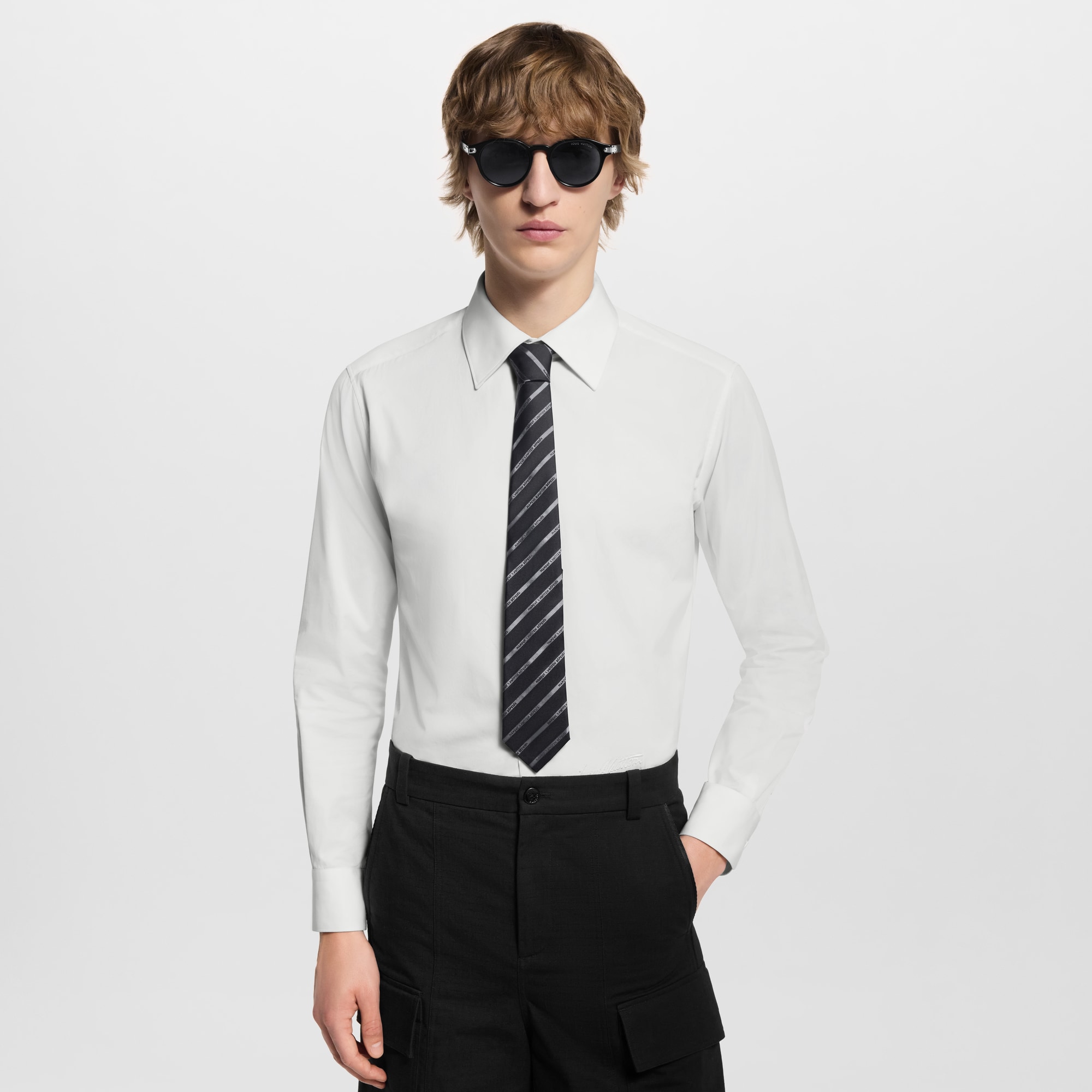 เนคไทรุ่น Marque L.Vuitton Deposée Stripes . in ผู้ชาย