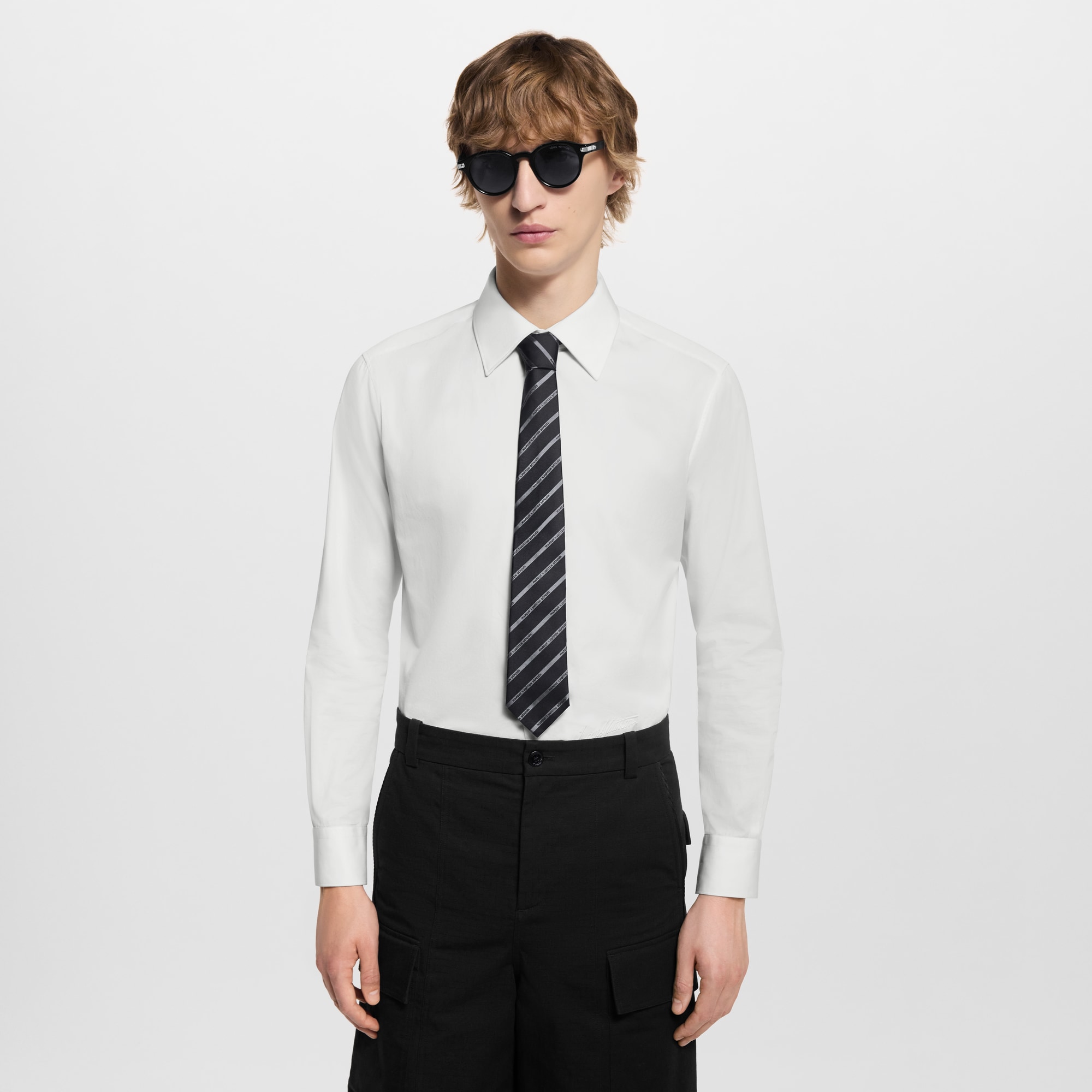 เนคไทรุ่น Marque L.Vuitton Deposée Stripes . in ผู้ชาย