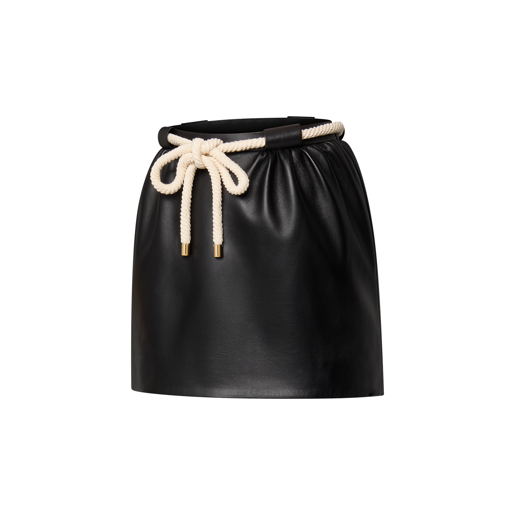 Mini Leather Skirt W/ Rope Belt  in ผู้หญิง