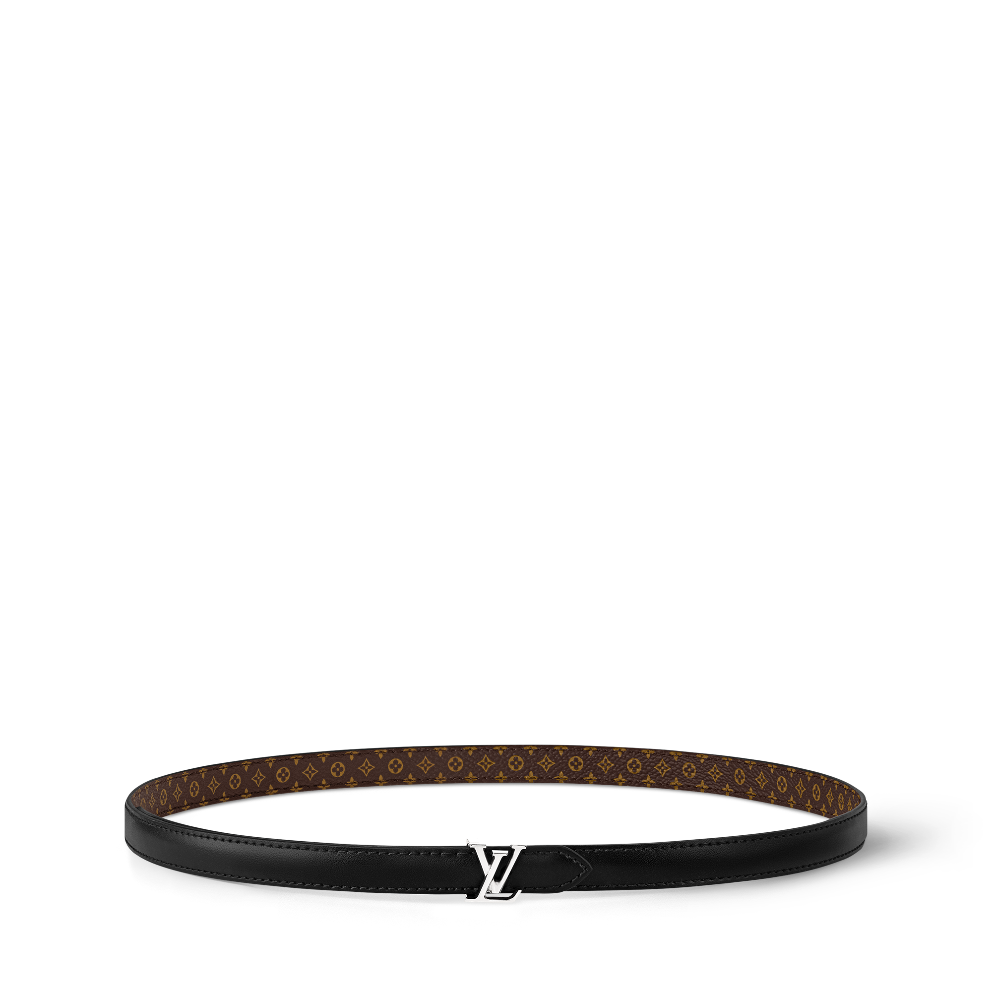 เข็มขัดรุ่น Mini LV ขนาด 15 มม. ใส่ได้ทั้งสองด้าน  in ผู้หญิง