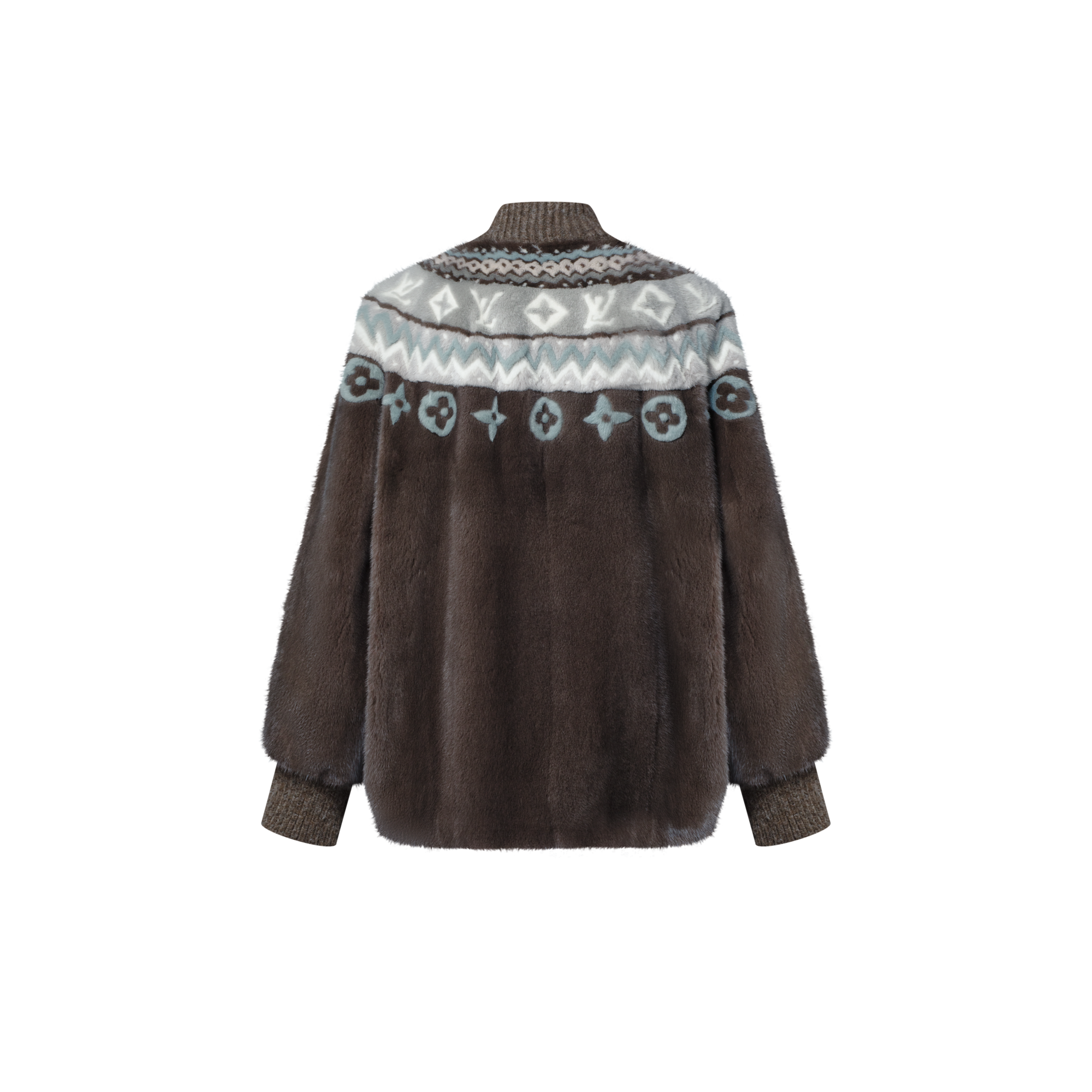 Mink Intarsia Chalet Bomber Jacket  in ผู้หญิง