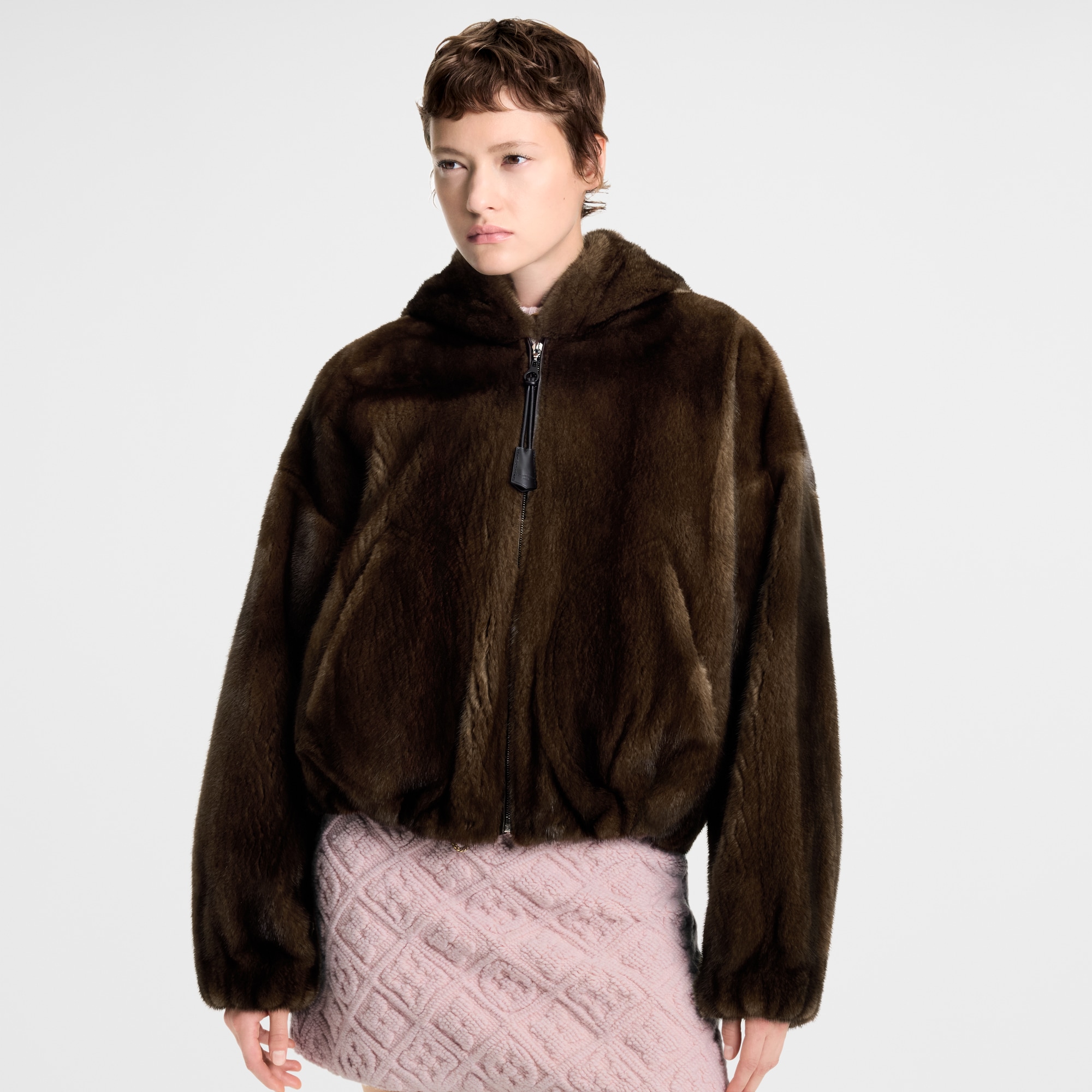 Mink Zipped Bomber  in ผู้หญิง