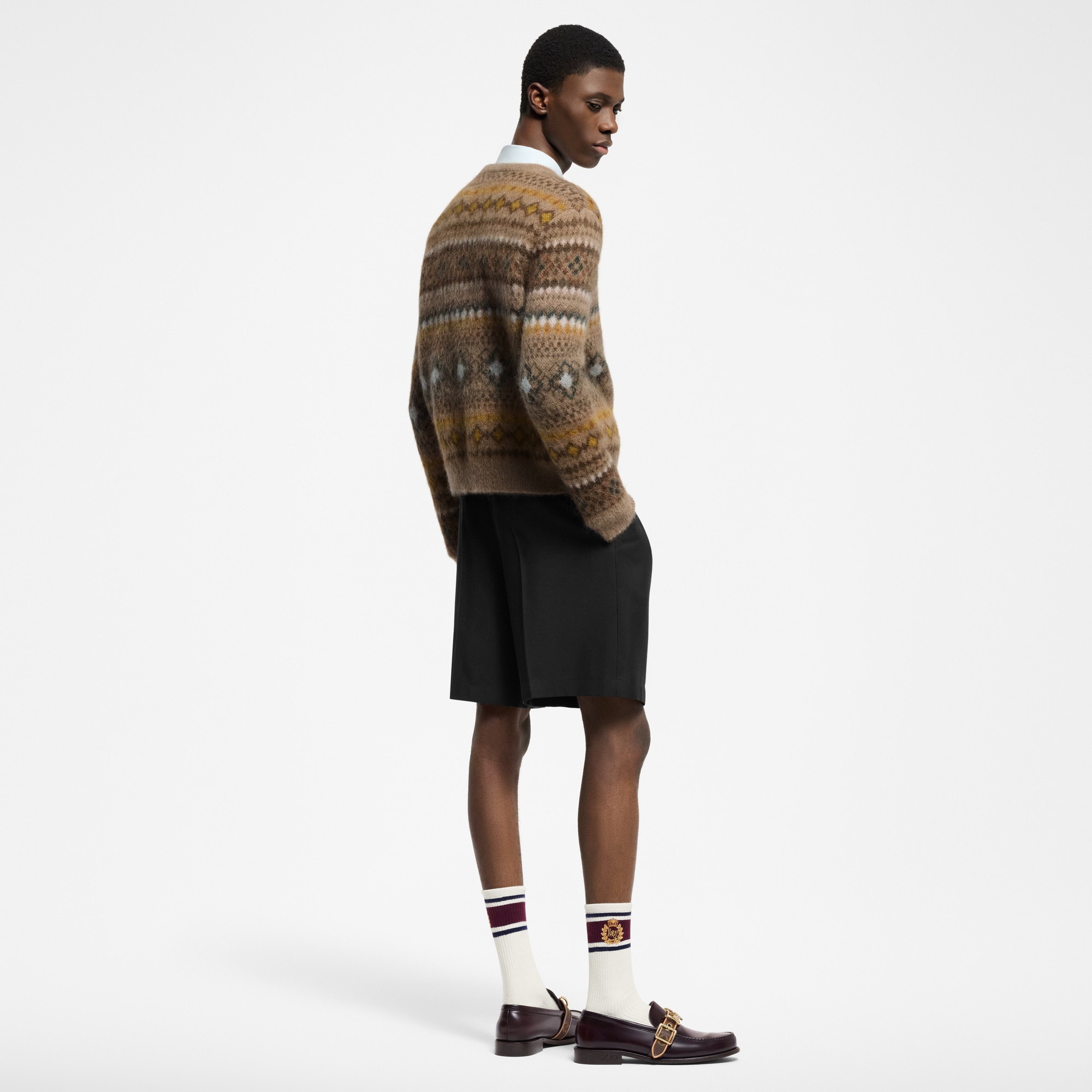 เสื้อพูลโอเวอร์ผ้าโมแฮร์ผสมลาย Fair Isle  in ผู้ชาย