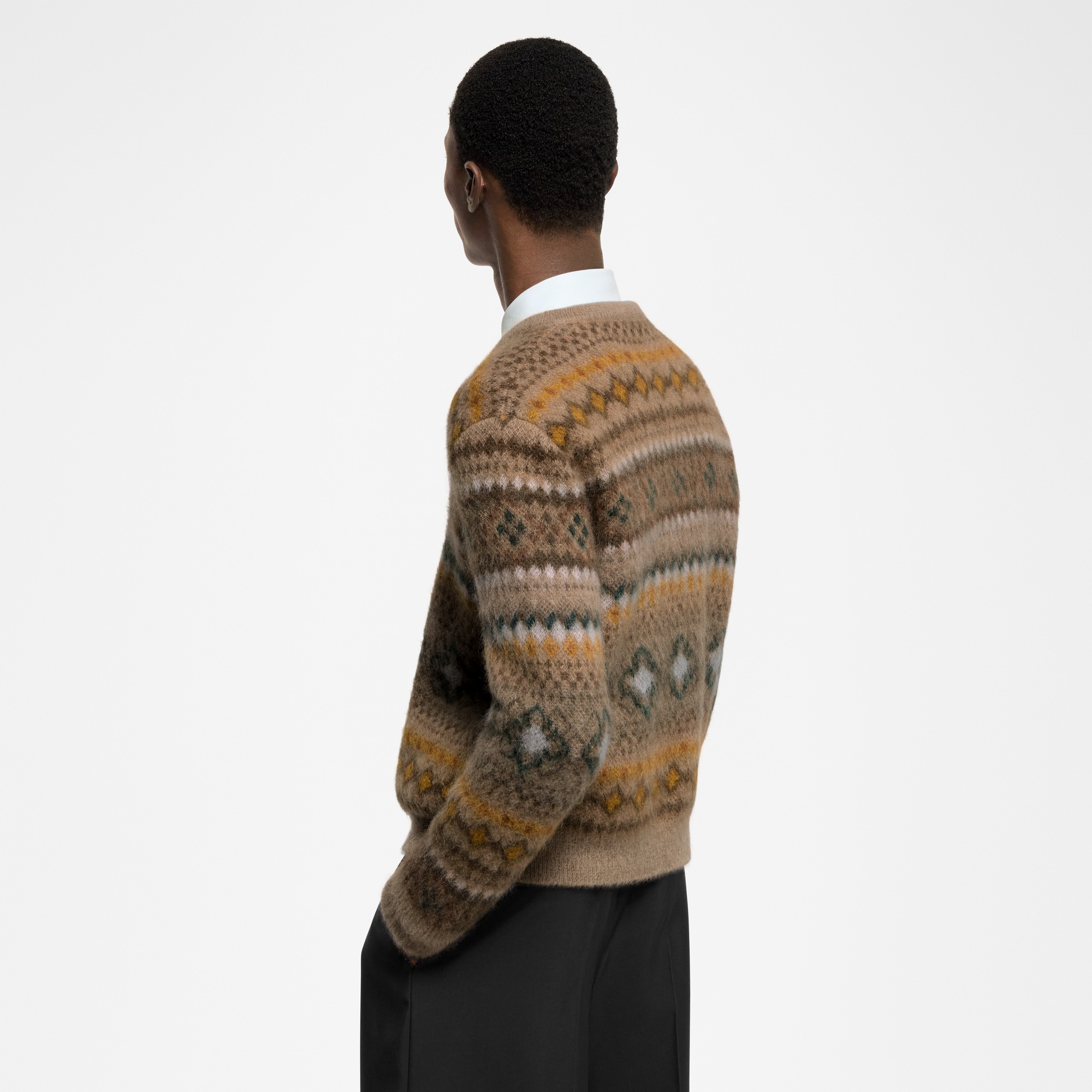 เสื้อพูลโอเวอร์ผ้าโมแฮร์ผสมลาย Fair Isle  in ผู้ชาย