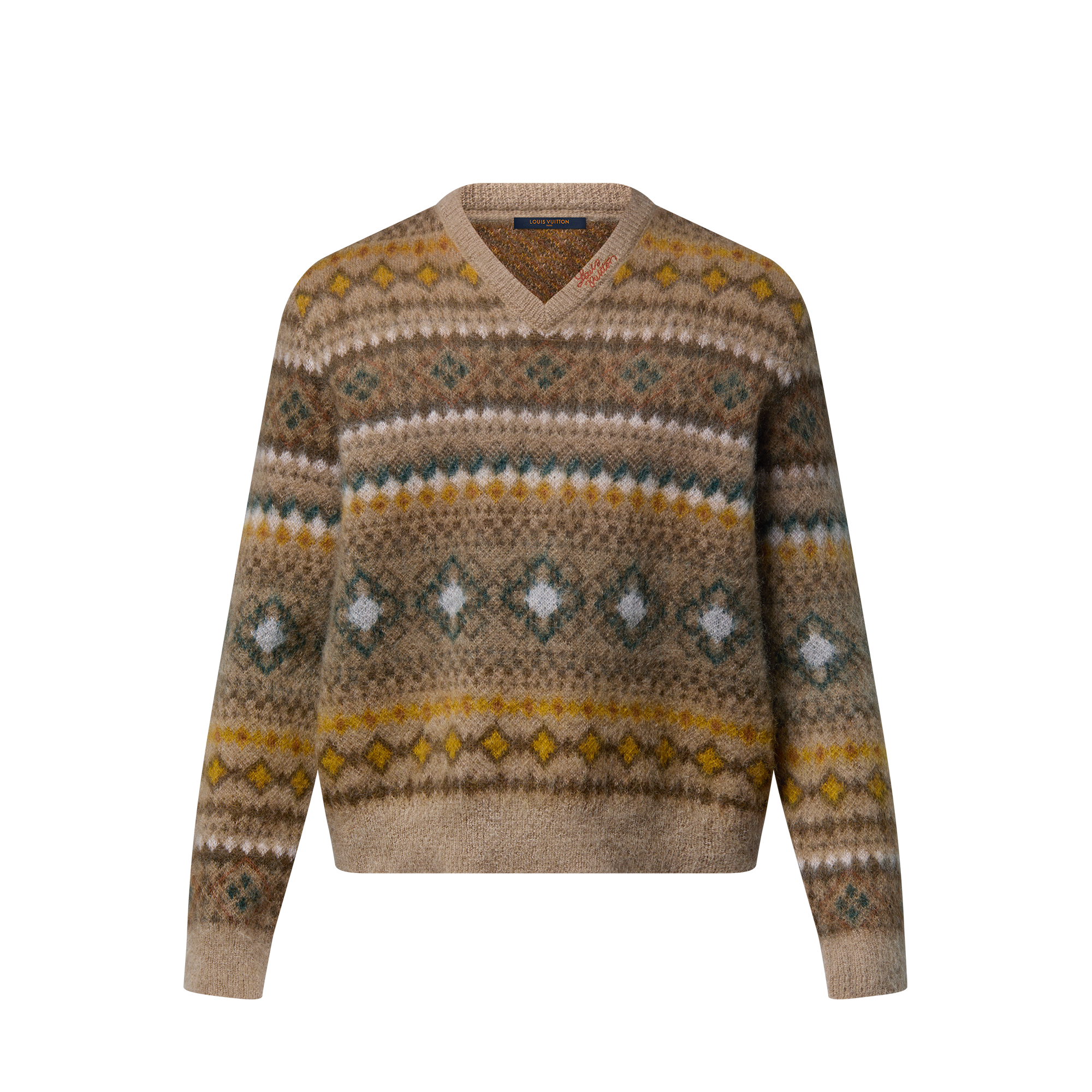 เสื้อพูลโอเวอร์ผ้าโมแฮร์ผสมลาย Fair Isle  in ผู้ชาย