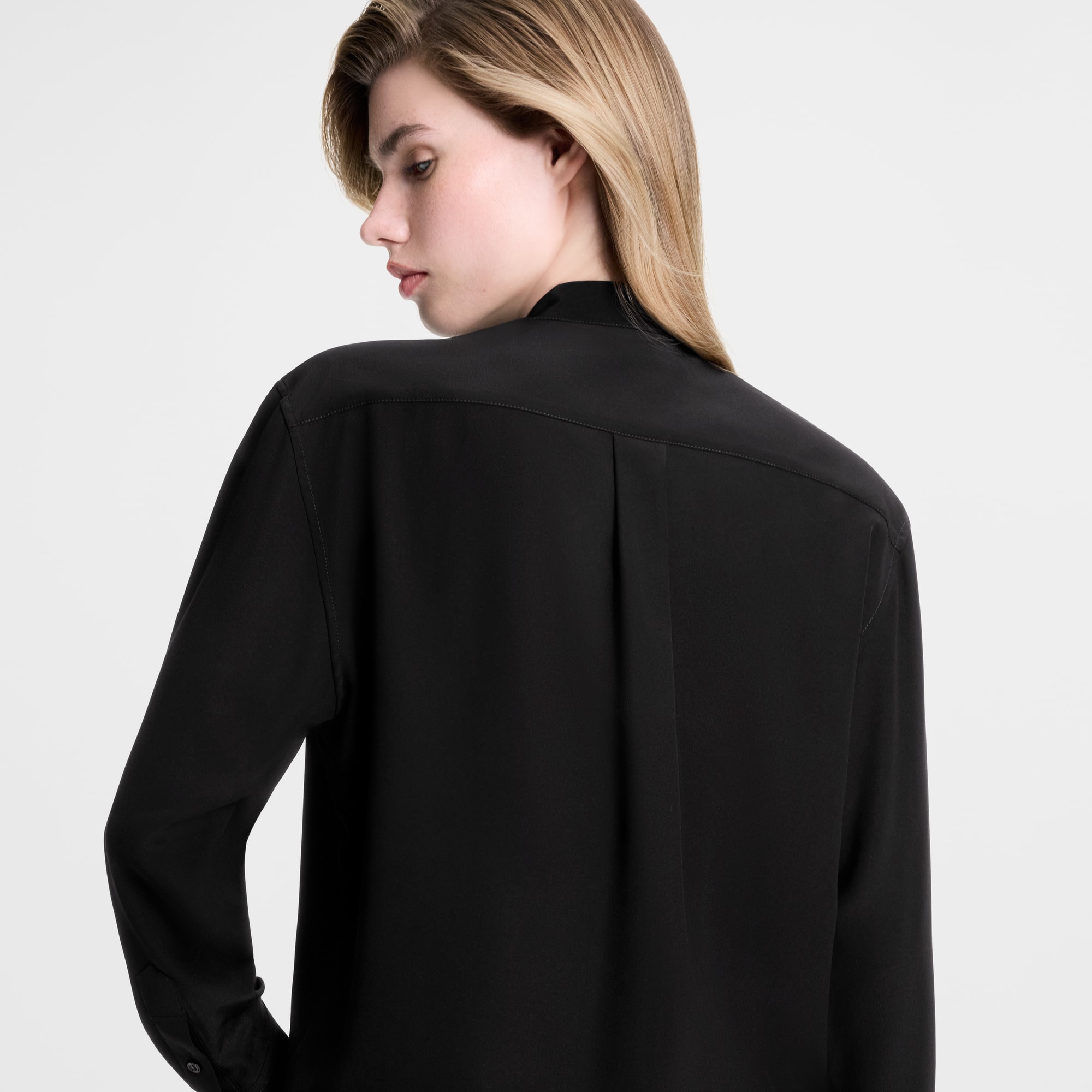 Monogram Accent Lavallière Blouse  in ผู้หญิง