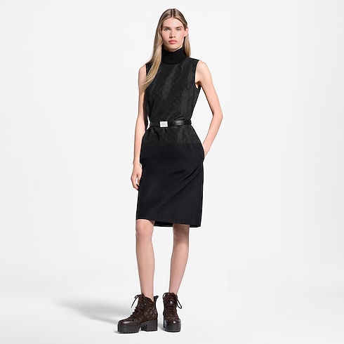 เดรส Taffeta แต่งดีเทลลาย Monogram in ผู้หญิง's เสื้อผ้า ชุดเดรสสำหรับผู้หญิง collections by Louis Vuitton (การย่อ/ขยายผลิตภัณฑ์)