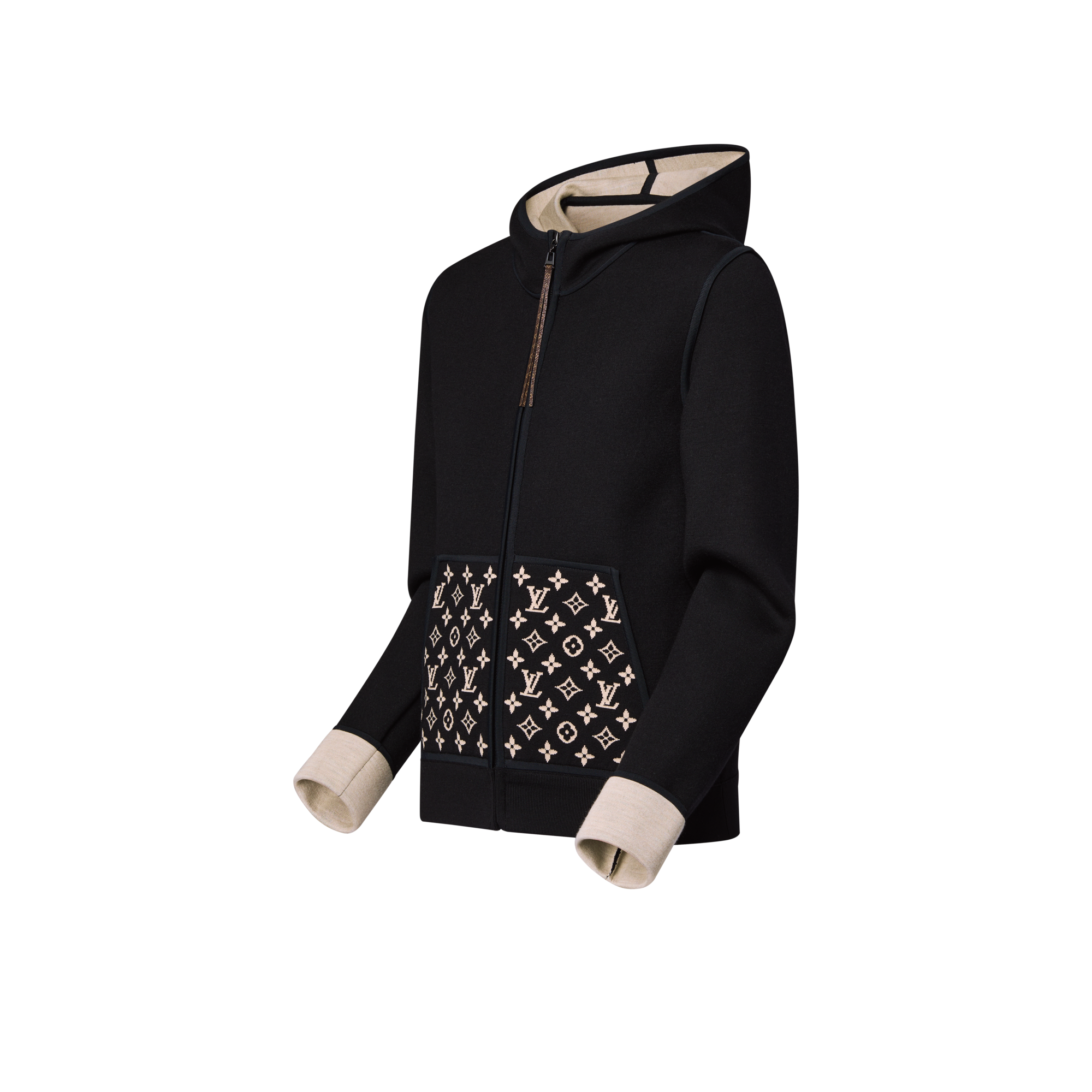 เสื้อฮู้ดซิปหน้าแต่งดีเทลลาย Monogram  in ผู้หญิง