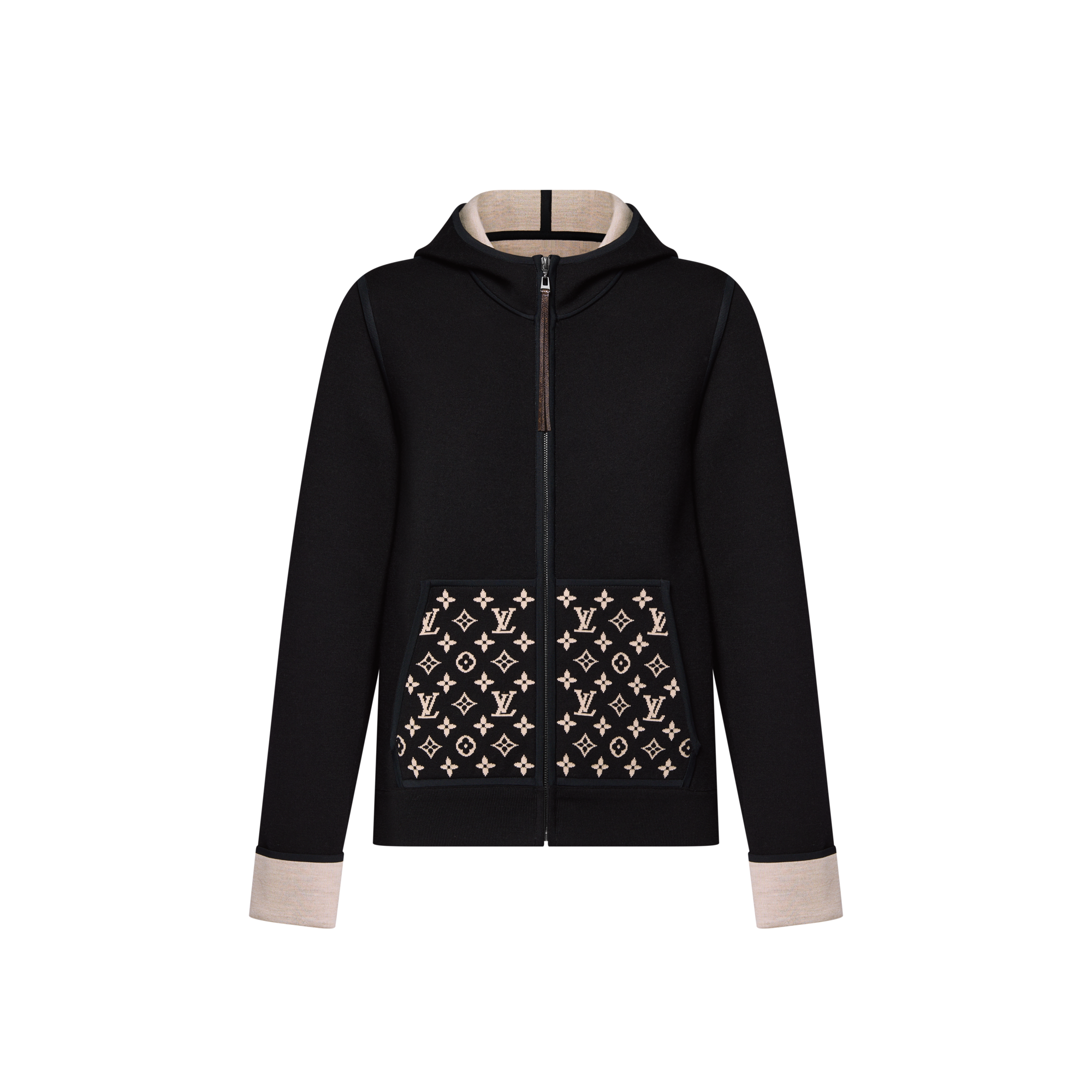 เสื้อฮู้ดซิปหน้าแต่งดีเทลลาย Monogram  in ผู้หญิง