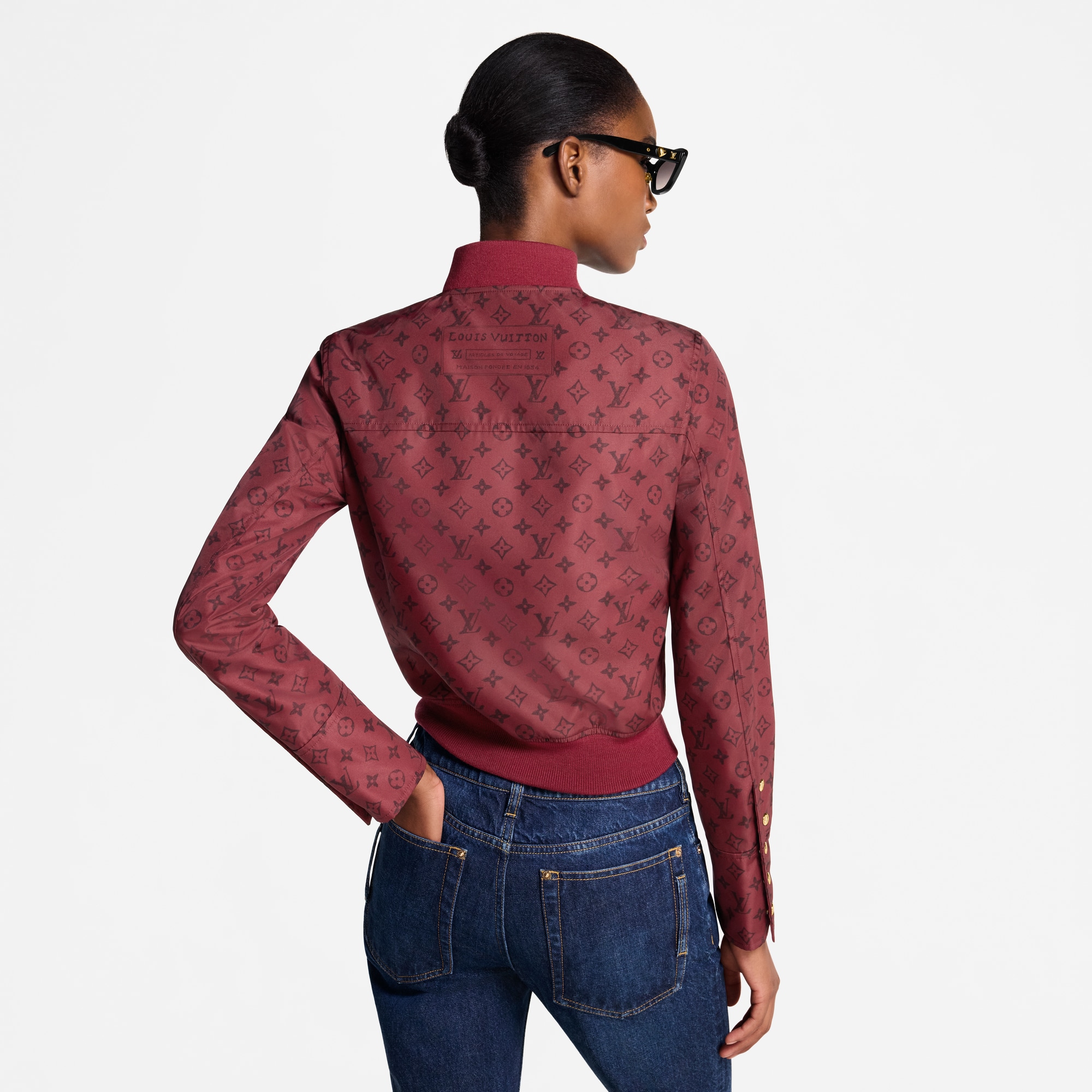 เสื้อแจ็คเก็ตบอมเบอร์ลาย Monogram  in ผู้หญิง