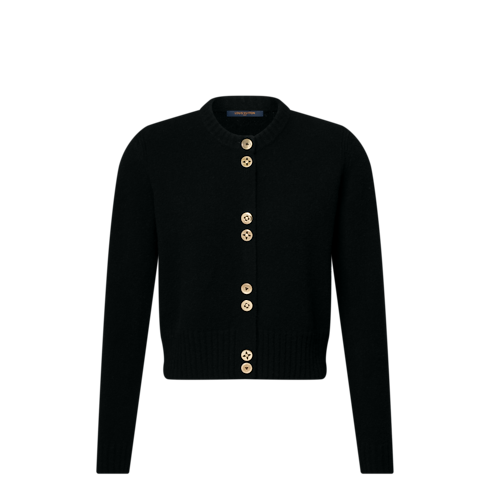 เสื้อคาร์ดิแกนแต่งกระดุมลาย Monogram front view