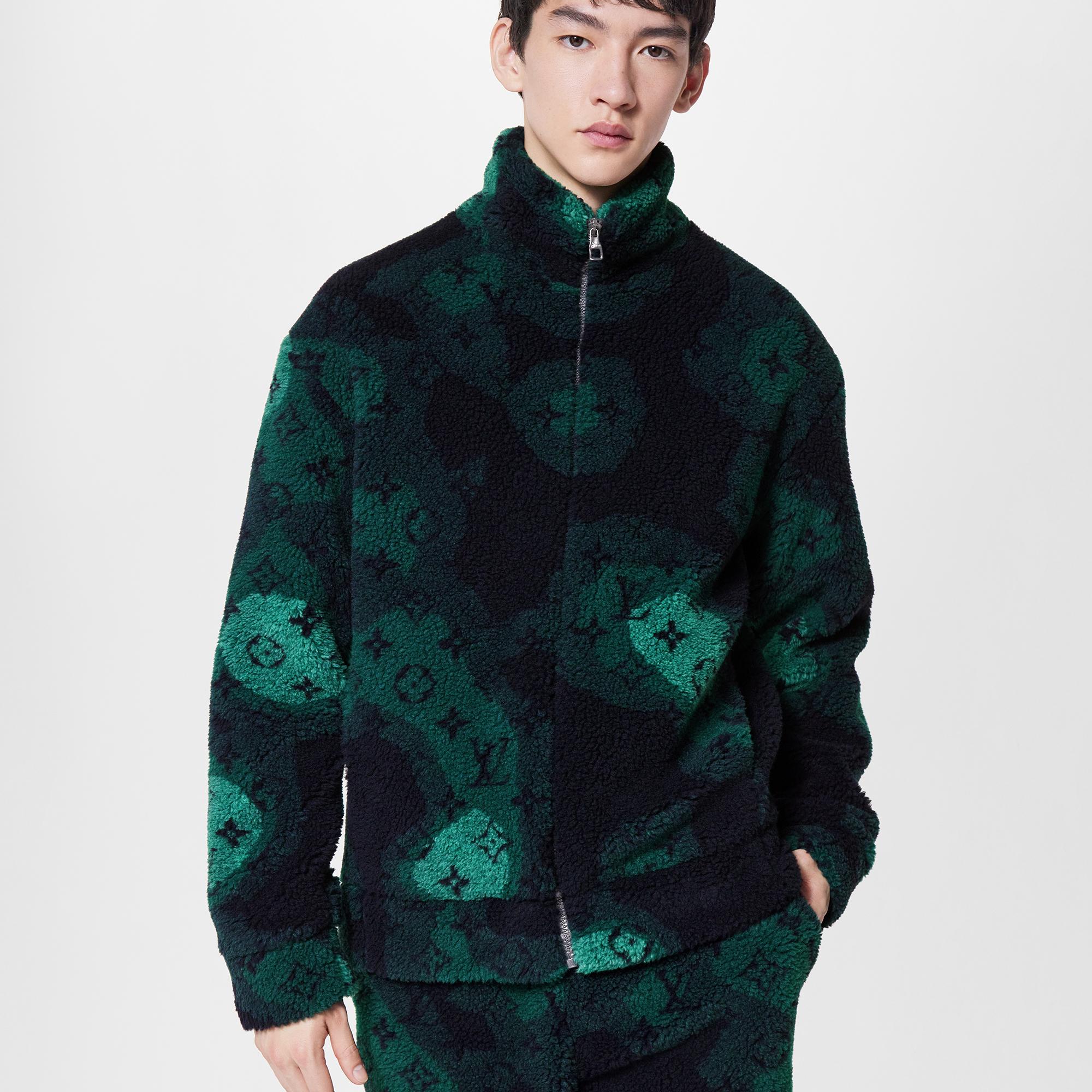 เสื้อแจ็คเก็ตบลูซงผ้าฟลีซลาย Monogram Camo  in ผู้ชาย
