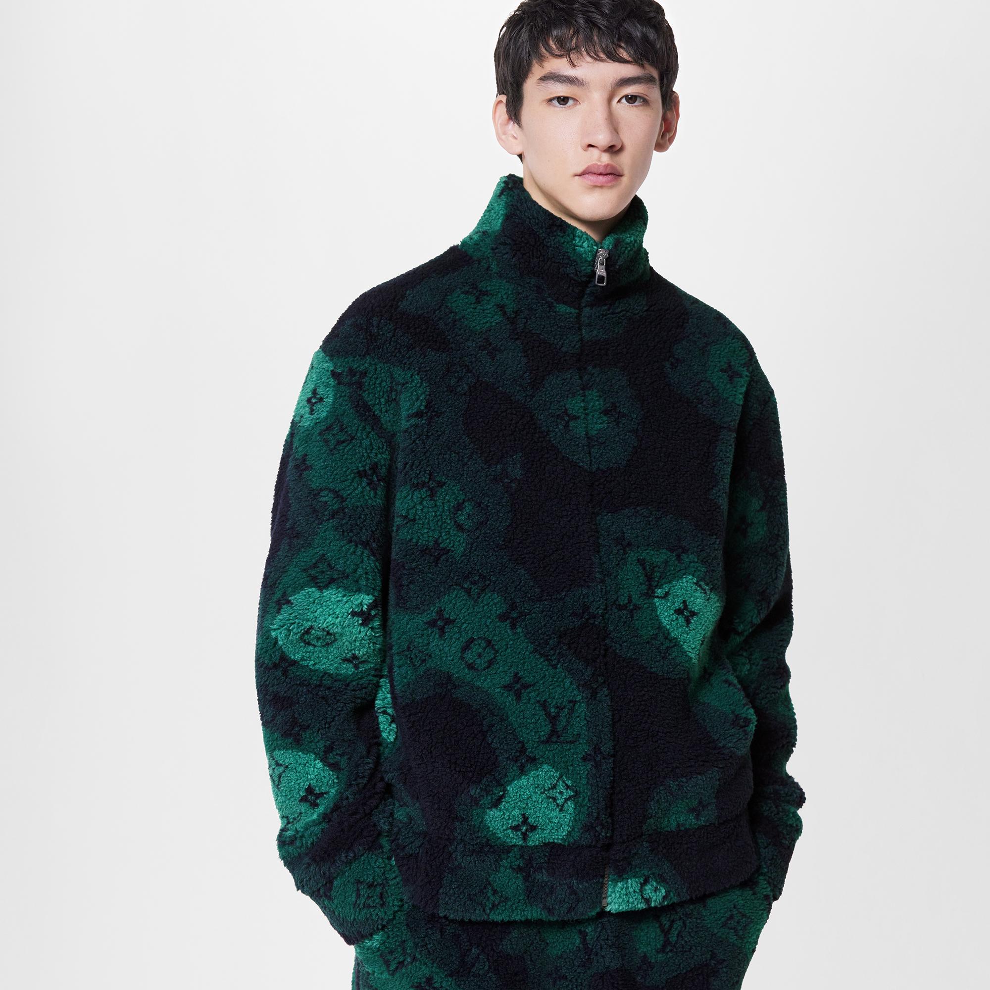 เสื้อแจ็คเก็ตบลูซงผ้าฟลีซลาย Monogram Camo  in ผู้ชาย