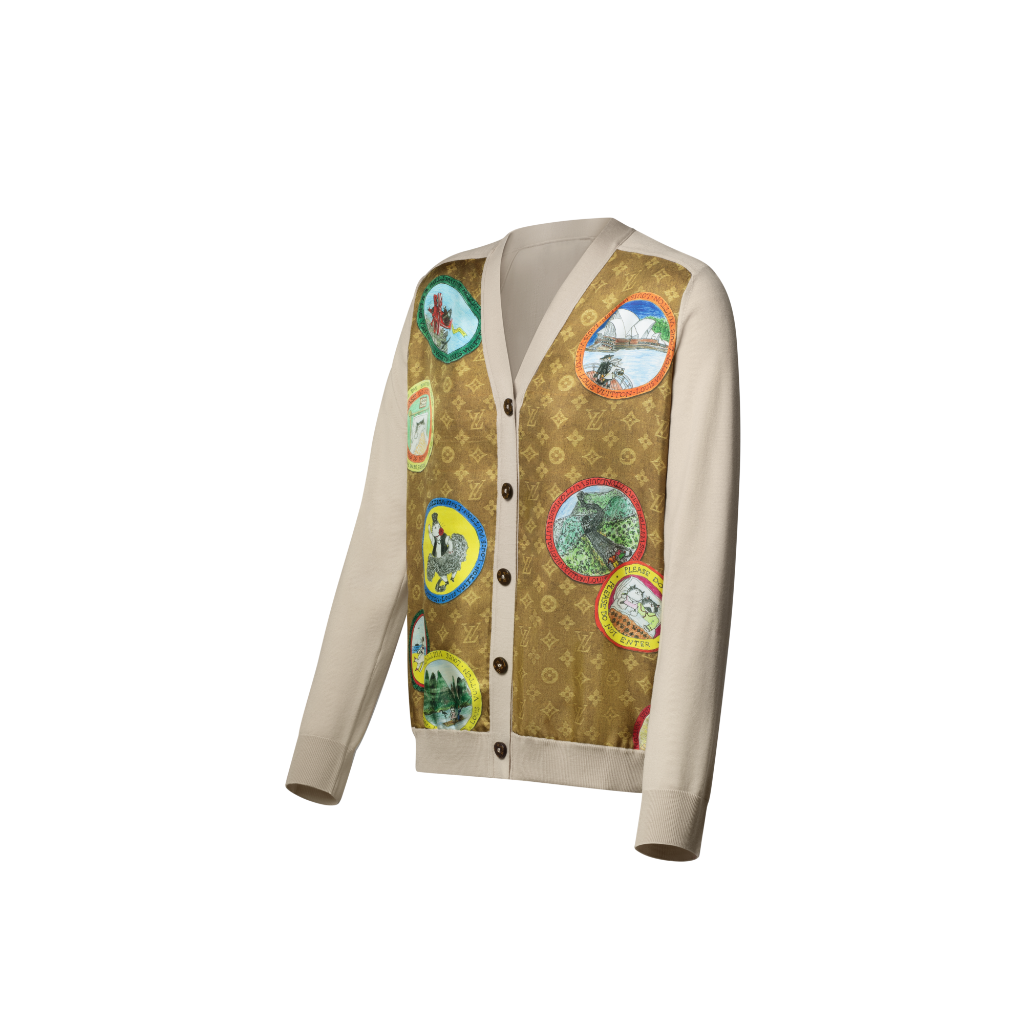 เสื้อคาร์ดิแกนลาย Monogram Cat Stamp  in ผู้หญิง